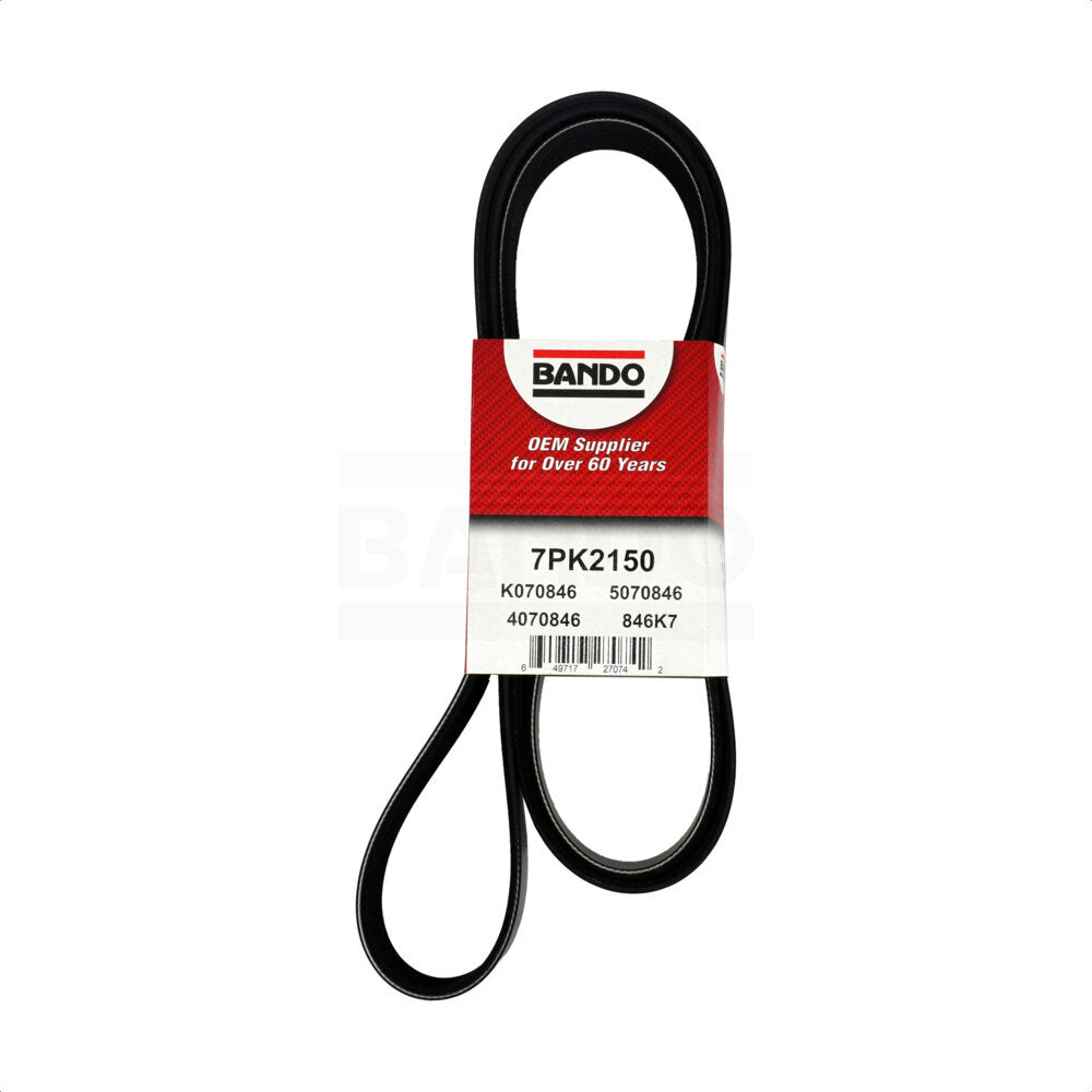 Bando BAN-7PK2150 Accessory Drive Belt for 2011-2019 Toyota 4Runner - Accessory Drive, Air Conditioning, Alternator, Power Steering, Wate, Water Pump, Alternator, Air Conditioning and Power