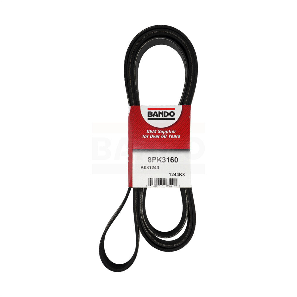 Bando BAN-8PK3160 Accessory Drive Belt for 2013-2019 Ram 2500 - Accessory Drive, Air Conditioning, Alternator, Alternator, Power St, Water Pump, Alternator, Air Conditioning and Power