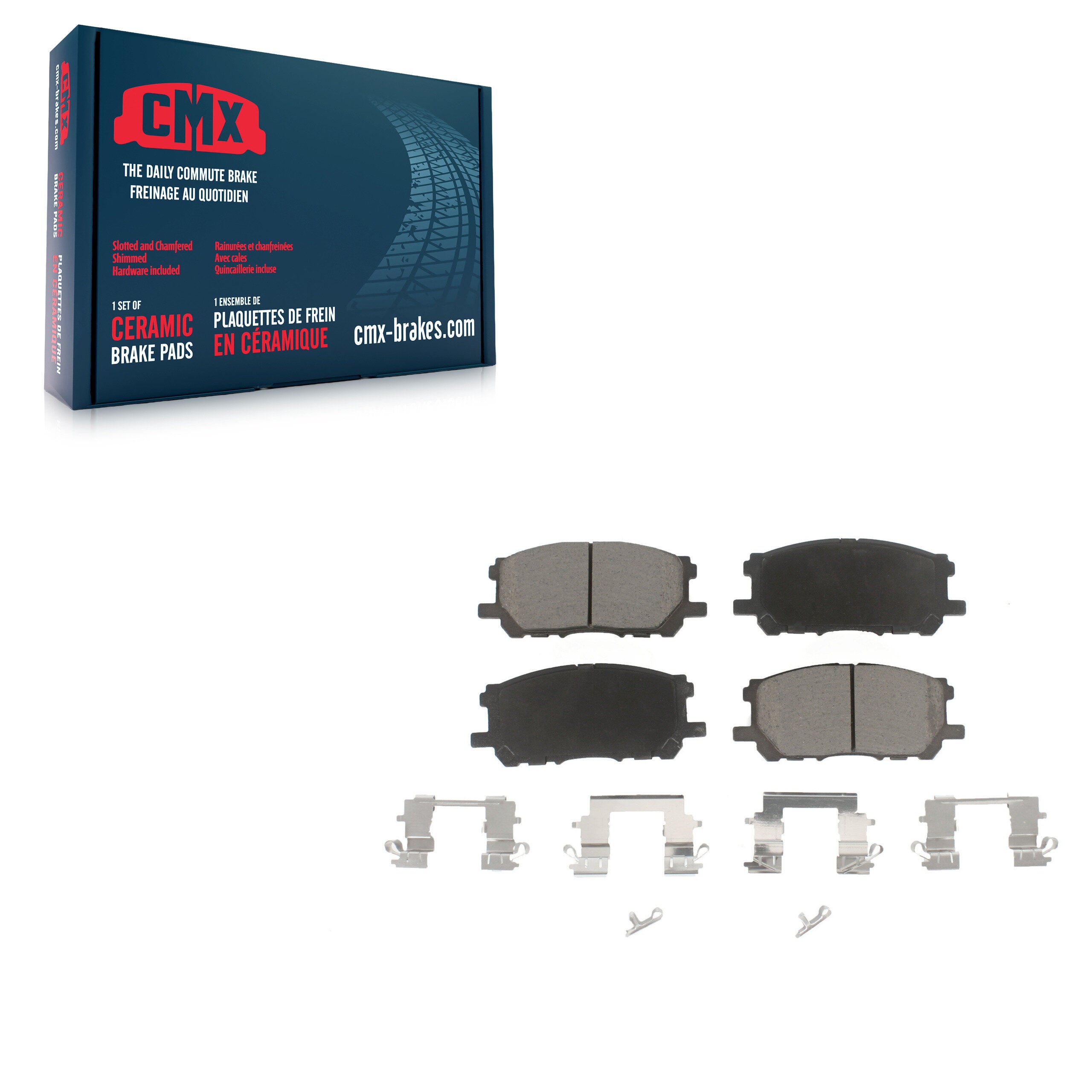 CMX CMX-D1005 Disc Brake Pad for 2004-2009 Lexus RX350, Lexus RX400h, Toyota Highlander - Front
