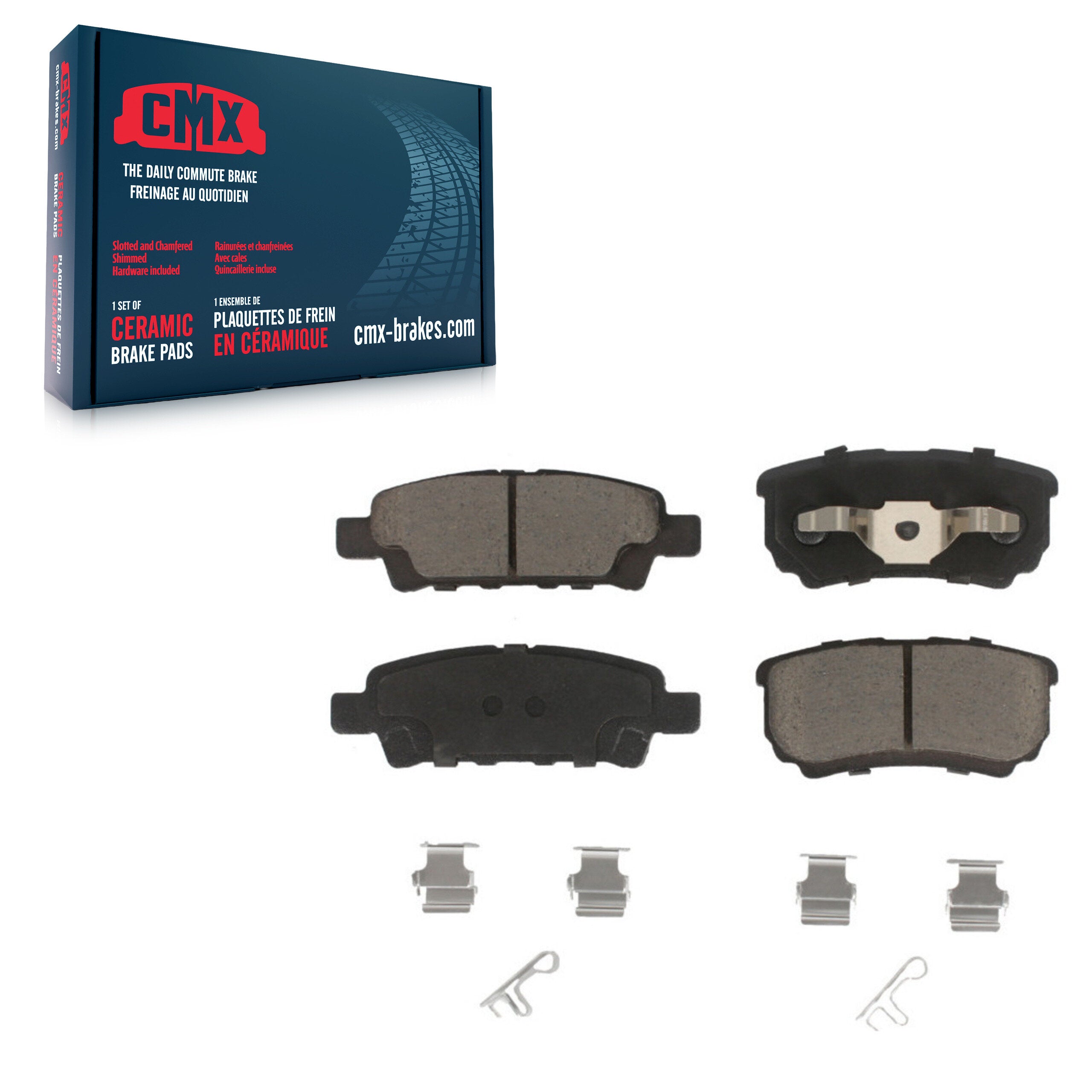 CMX CMX-D1037 Disc Brake Pad for 2004-2017 Mitsubishi Lancer, Chrysler 200, Dodge Caliber - Rear