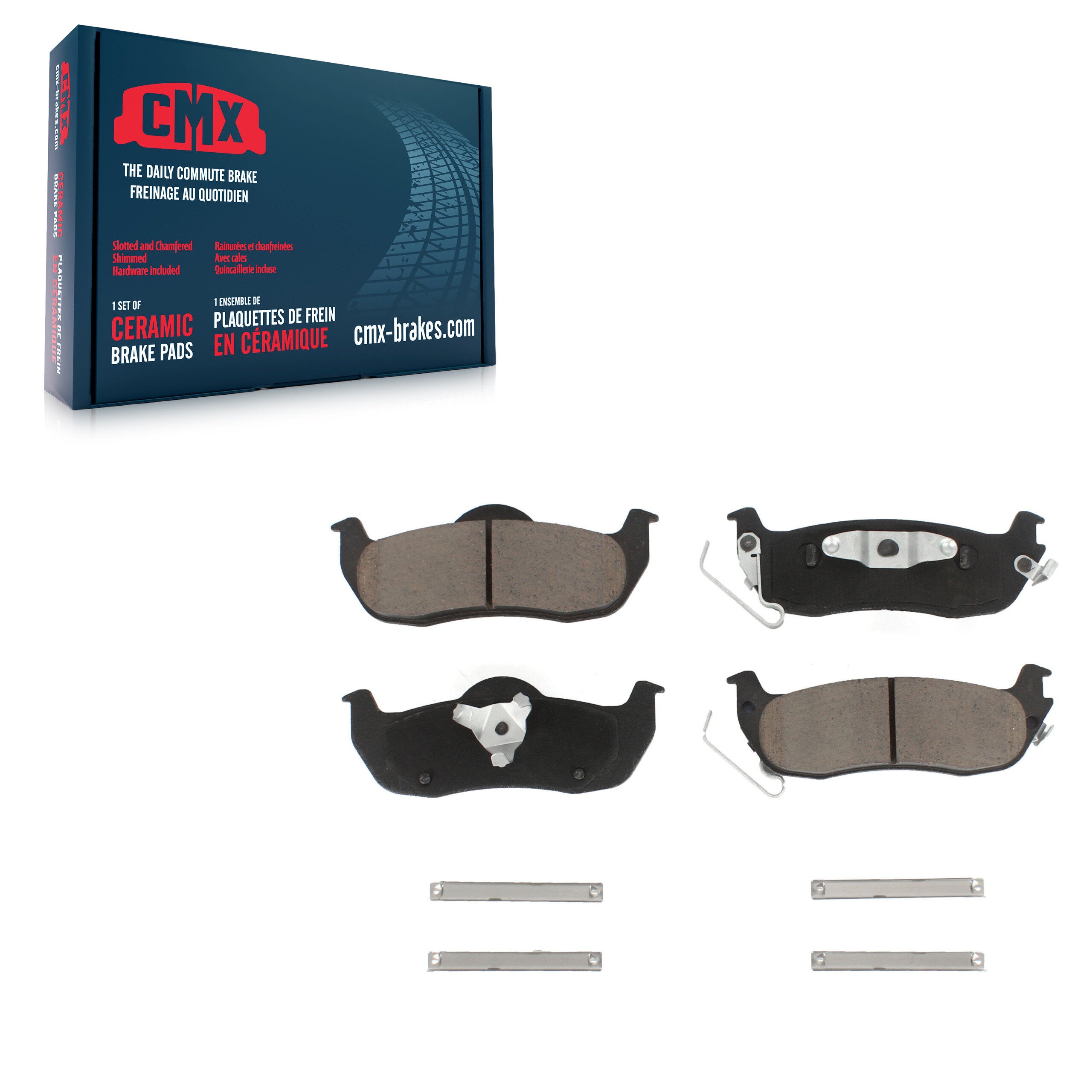 CMX CMX-D1041 Disc Brake Pad for 2004-2015 Jeep Grand Cherokee, Jeep Commander, Nissan Armada - Rear