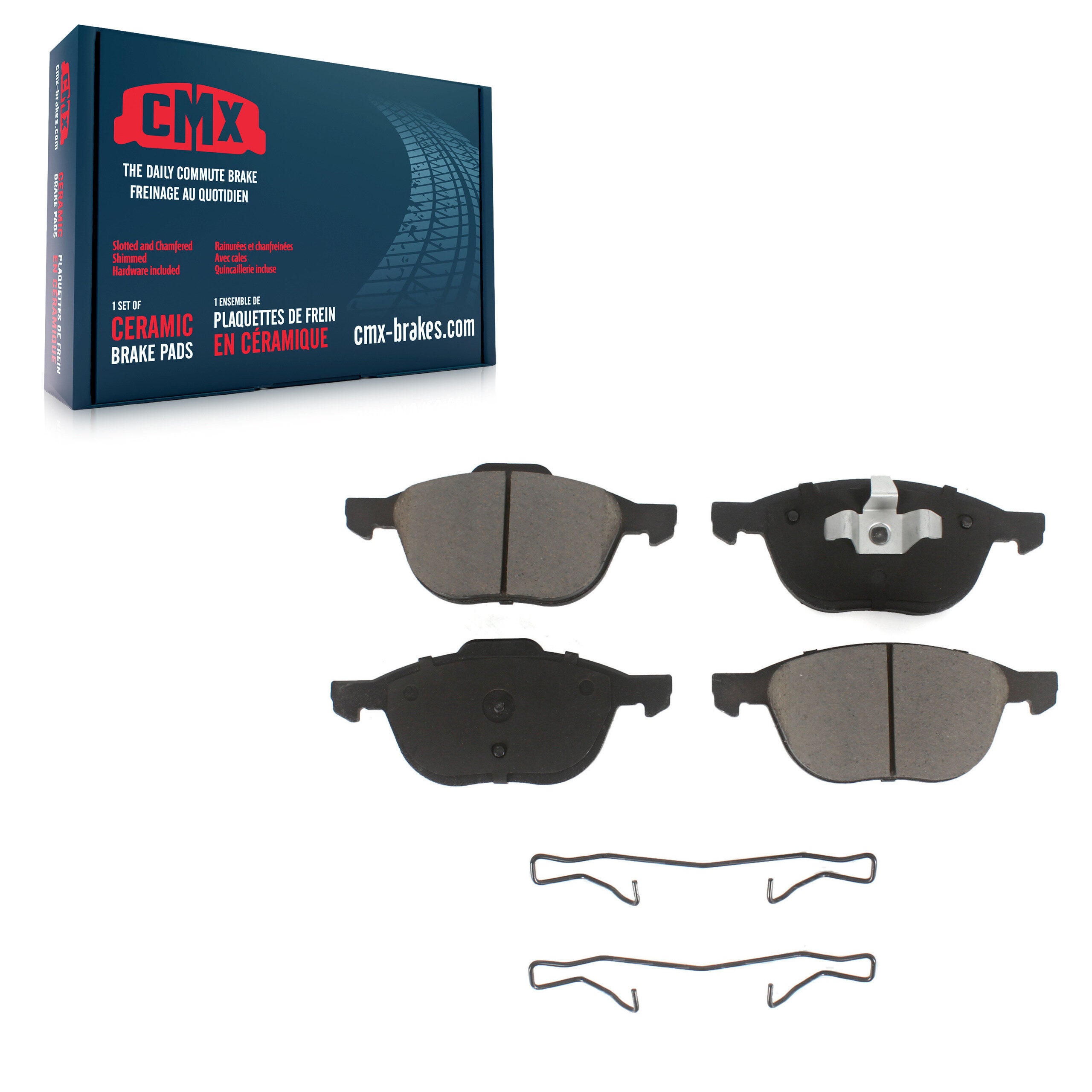 CMX CMX-D1044 Disc Brake Pad for 2004-2022 Ford EcoSport, Ford Escape, Ford Focus - Front