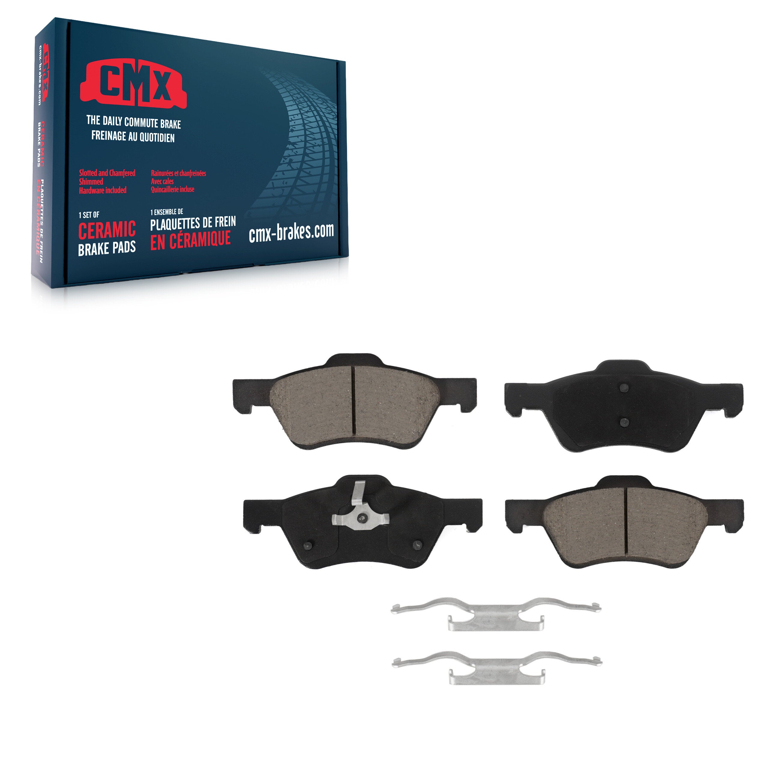 CMX CMX-D1047B Disc Brake Pad for 2010-2012 Ford Escape, Mercury Mariner - Front