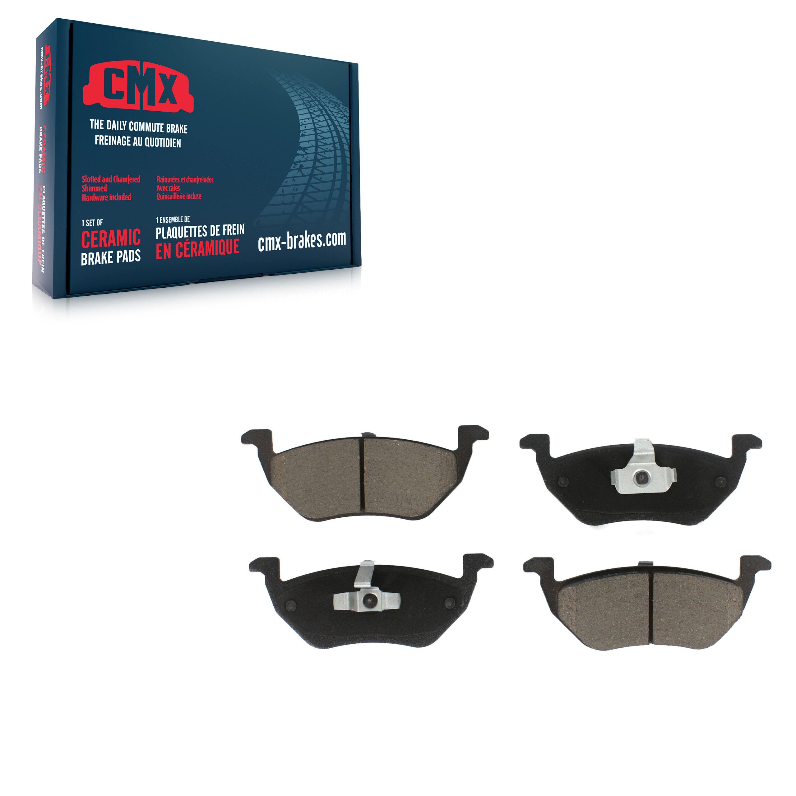 CMX CMX-D1055 Disc Brake Pad for 2005-2011 Mazda Tribute, Mercury Mariner, Ford Escape - Rear