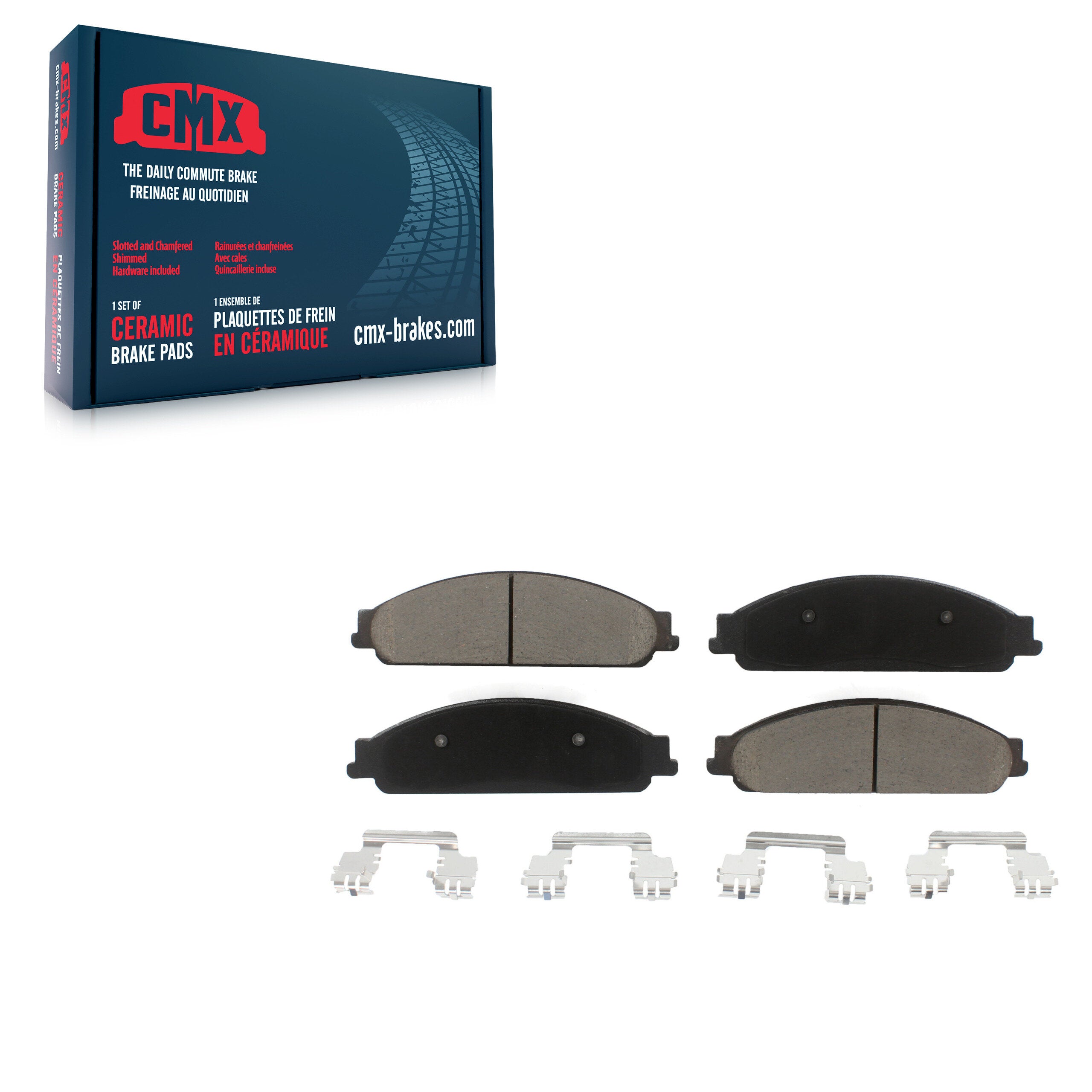 CMX CMX-D1070 Disc Brake Pad for 2005-2009 Ford Taurus, Ford Taurus X, Mercury Sable - Front