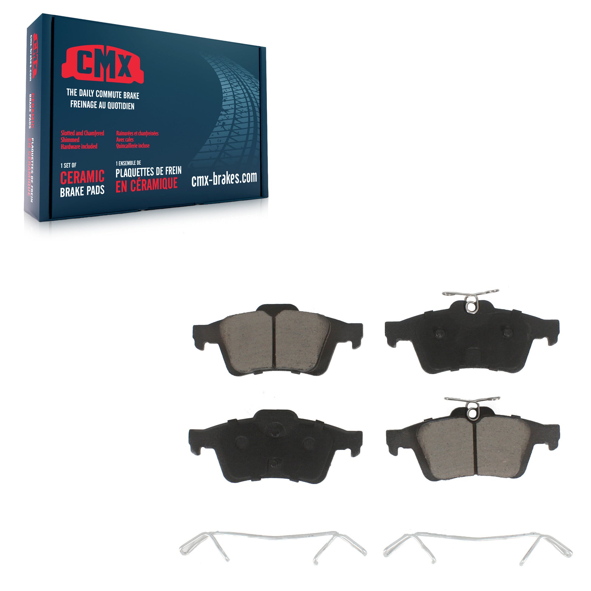 CMX CMX-D1095 Disc Brake Pad for 2004-2023 Ford EcoSport, Ford Focus, Mercedes-Benz G550 4x4 - Rear