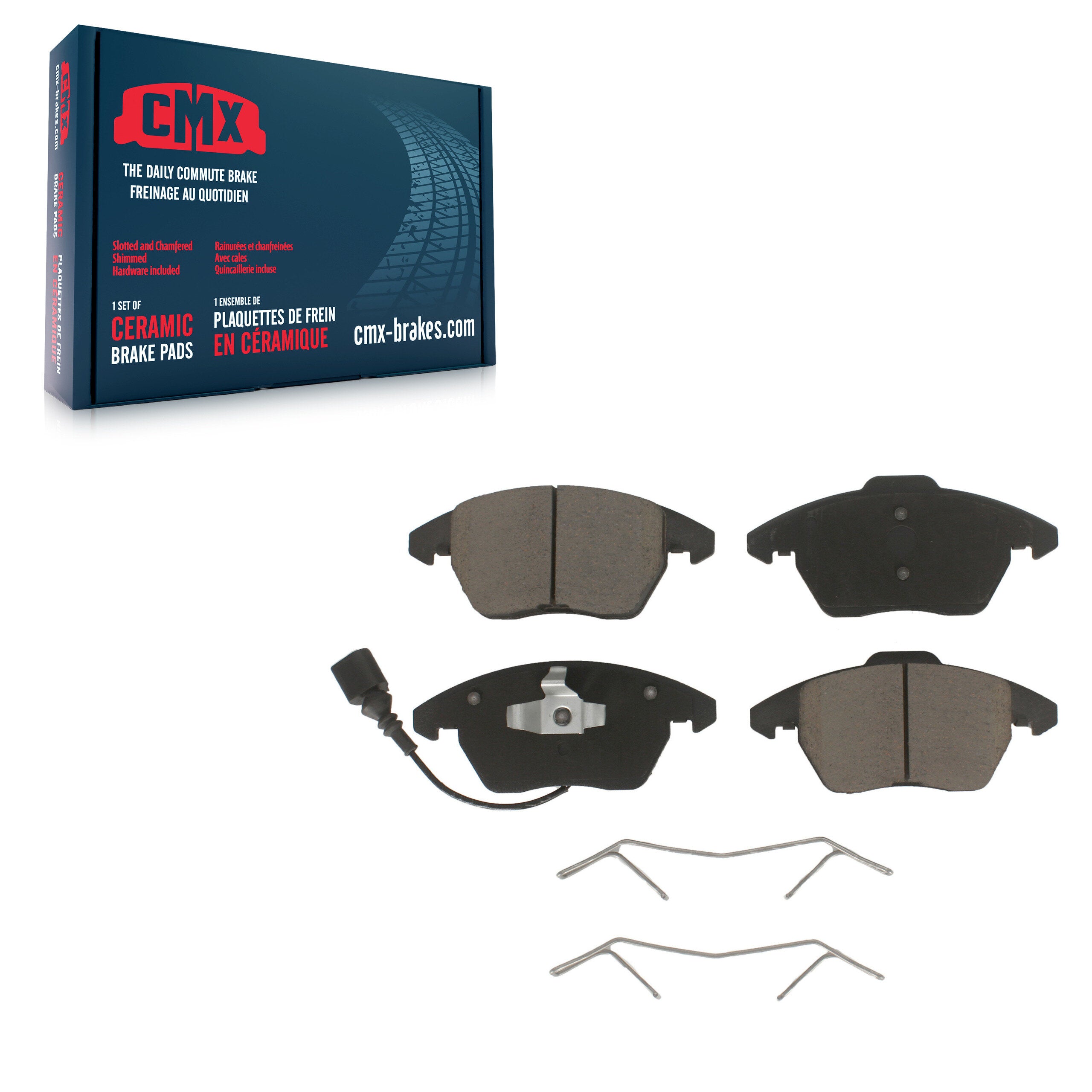 CMX CMX-D1107 Disc Brake Pad for 2005-2019 Volkswagen CC, Volkswagen Jetta, Volkswagen Golf - Front