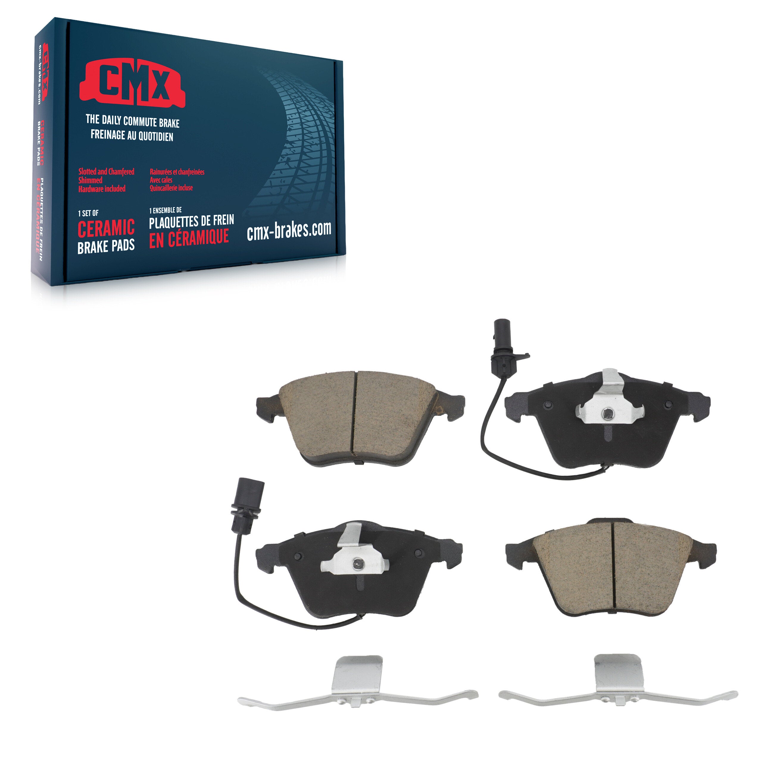 CMX CMX-D1111 Disc Brake Pad for 2004-2015 Volkswagen Golf, Volkswagen Golf R, Audi TTS Quattro - Front