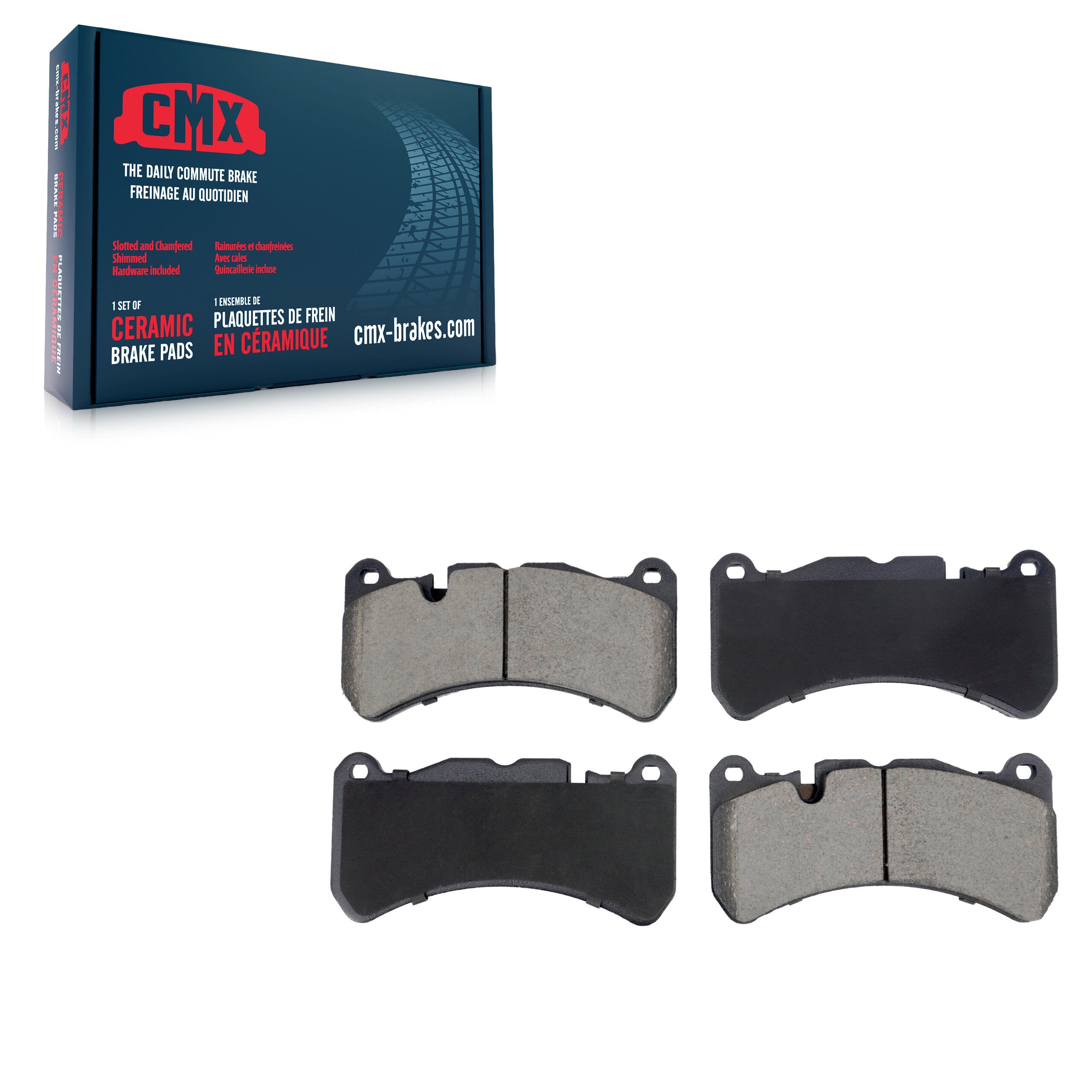CMX CMX-D1116 Disc Brake Pad for 2005-2022 Alfa Romeo Stelvio, Alfa Romeo Giulia, Mercedes-Benz CLK63 AMG - Front