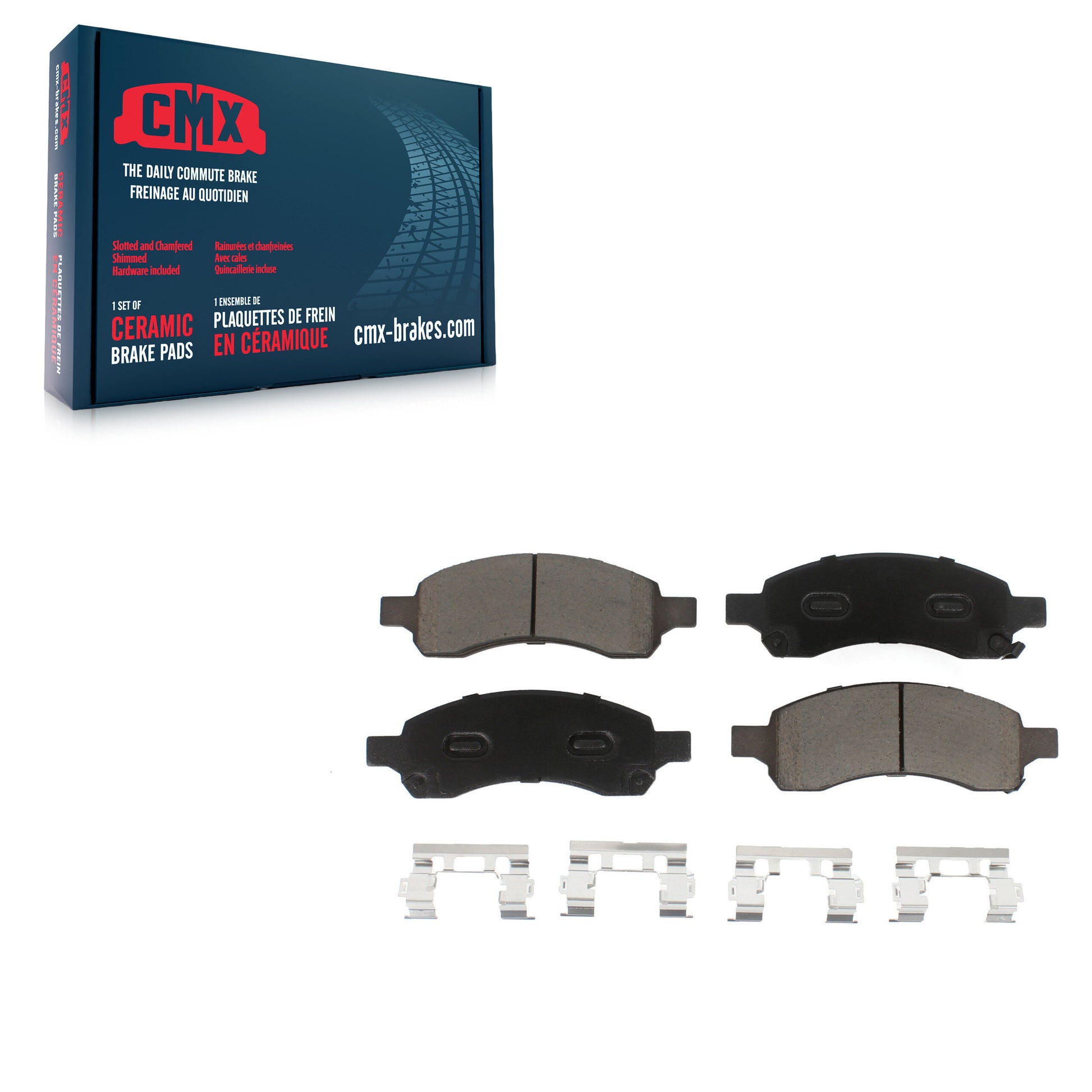 CMX CMX-D1169A Disc Brake Pad for 2007-2017 GMC Acadia Limited, Chevrolet Traverse, Buick Enclave - Front