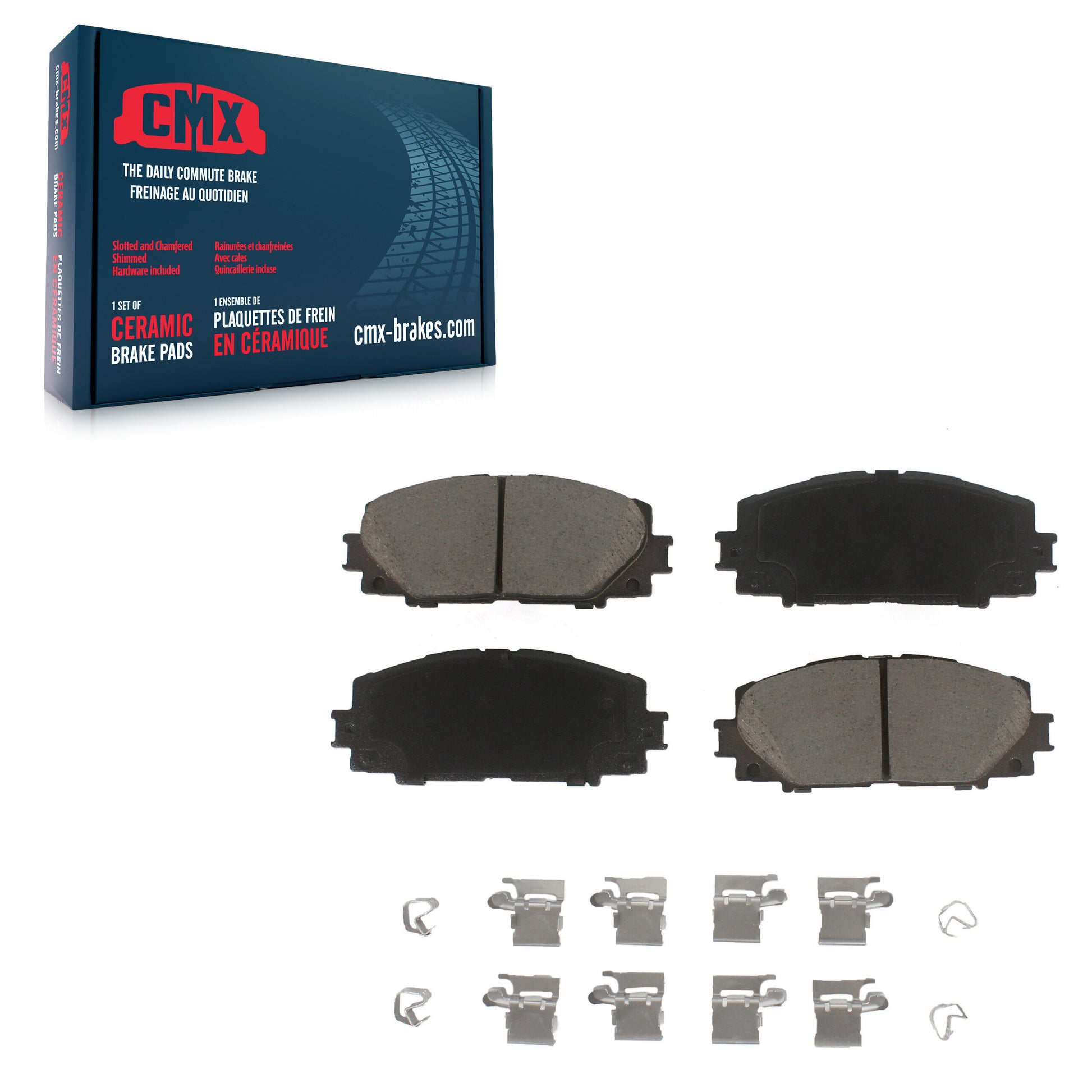 CMX CMX-D1184 Disc Brake Pad for 2006-2019 Toyota Yaris, Scion iQ, Toyota Prius C - Front