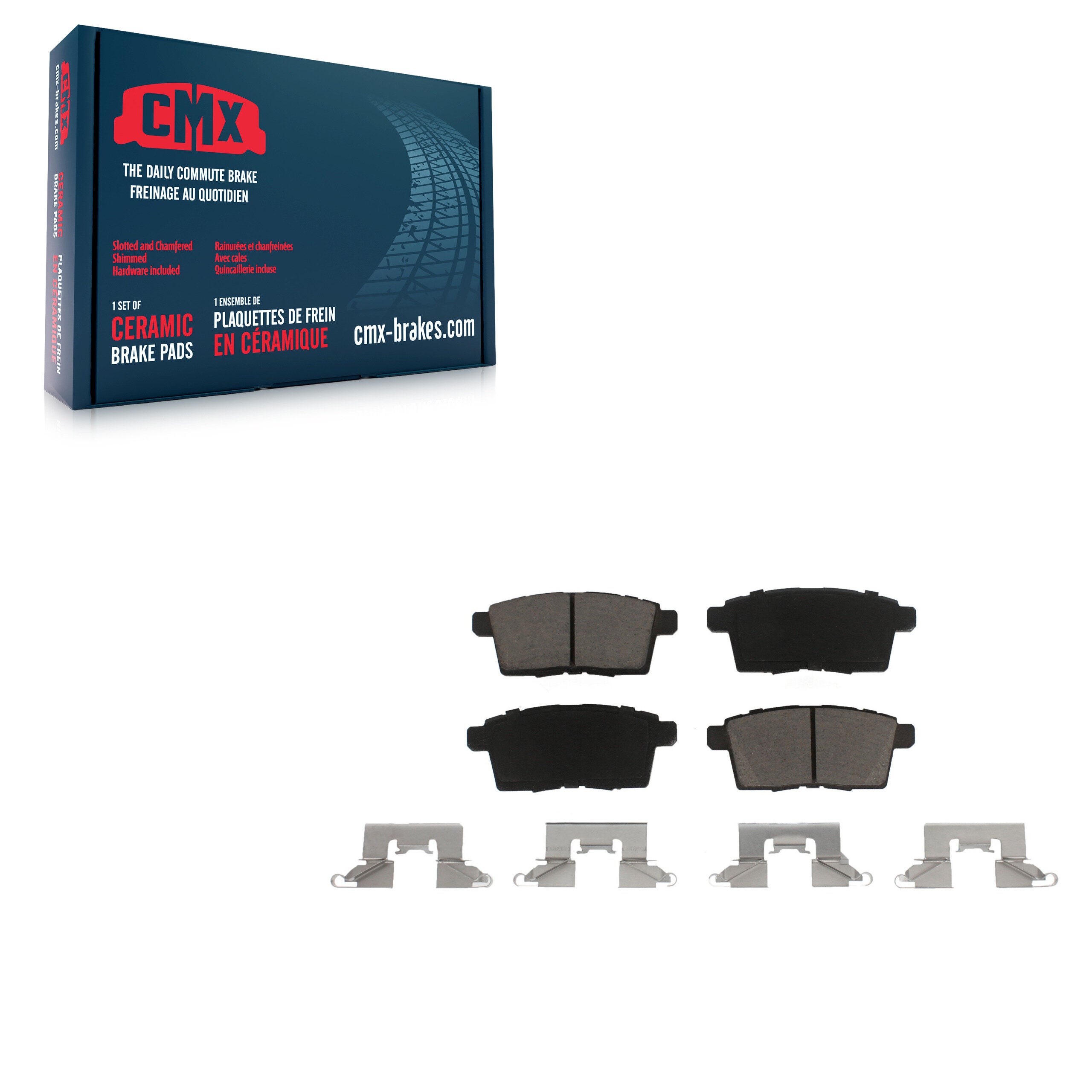 CMX CMX-D1259 Disc Brake Pad for 2007-2015 Ford Edge, Lincoln MKX, Mazda CX-7 - Rear