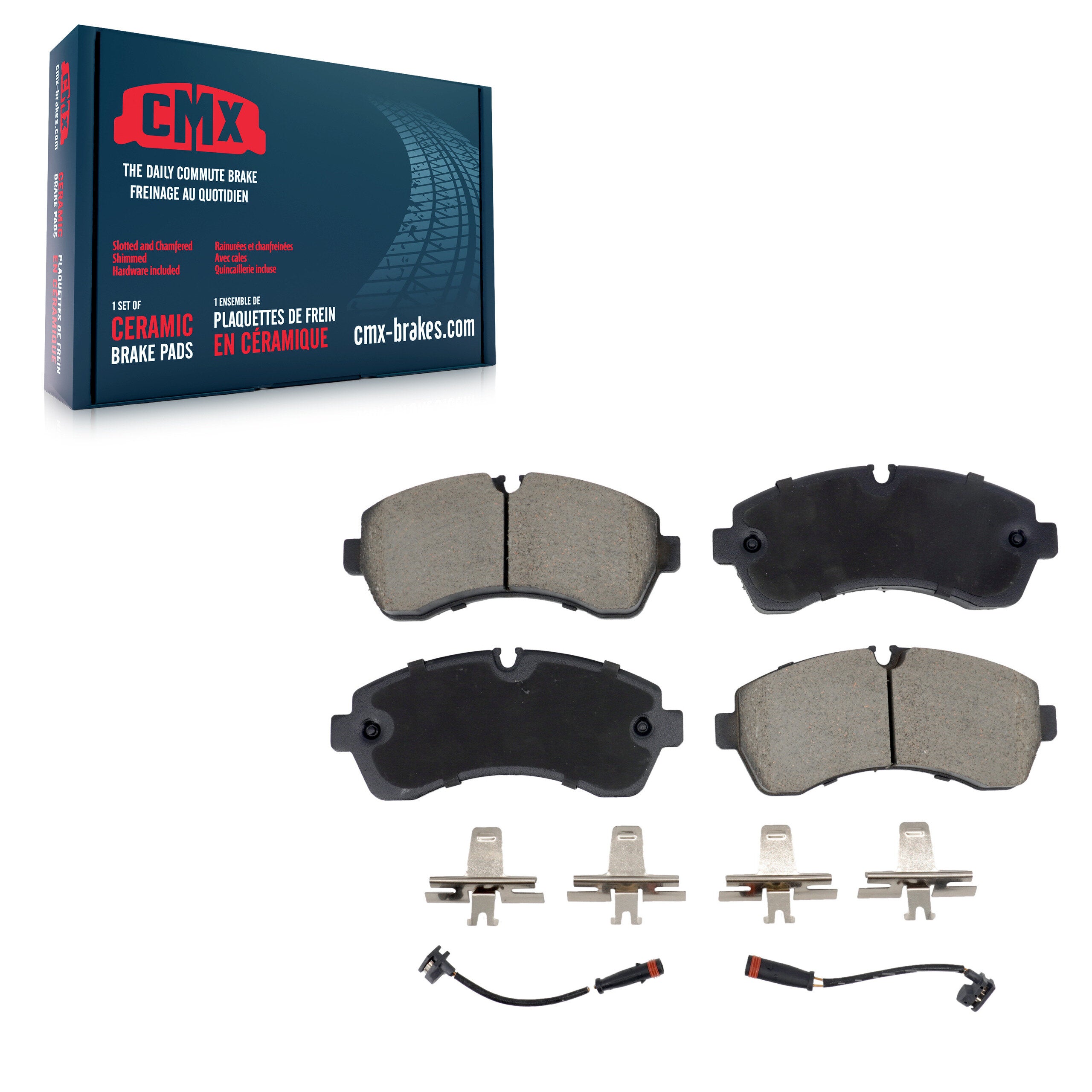 CMX CMX-D1268 Disc Brake Pad for 2004-2024 Mercedes-Benz Sprinter 3500, Mercedes-Benz Sprinter 3500XD, Freightliner Sprinter 1500 - Front, Rear