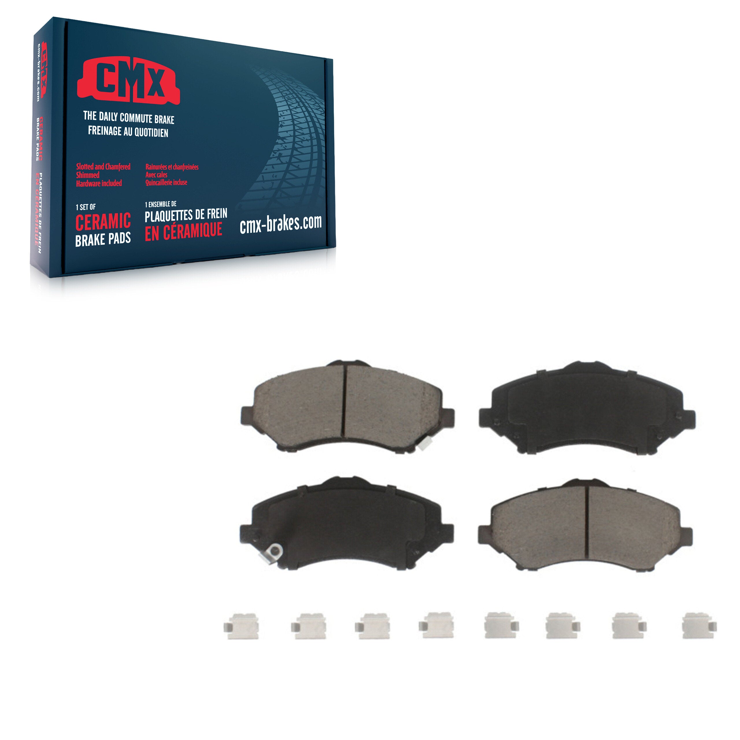 CMX CMX-D1273 Disc Brake Pad for 2007-2018 Jeep Wrangler JK, Chrysler Town & Country, Dodge Grand Caravan - Front