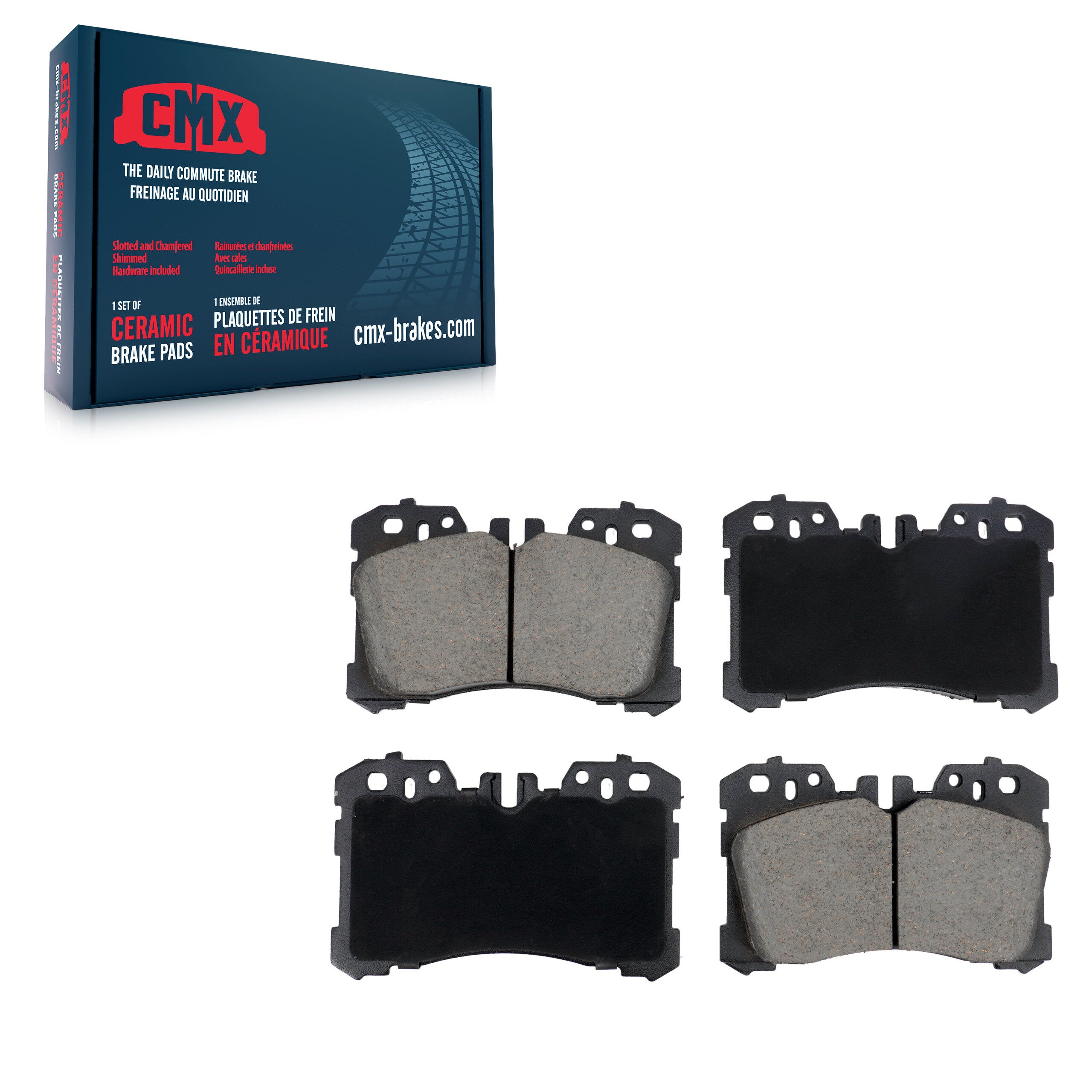 CMX CMX-D1282 Disc Brake Pad for 2007-2025 Lexus LS500, Toyota Mirai, Lexus LS500h - Front