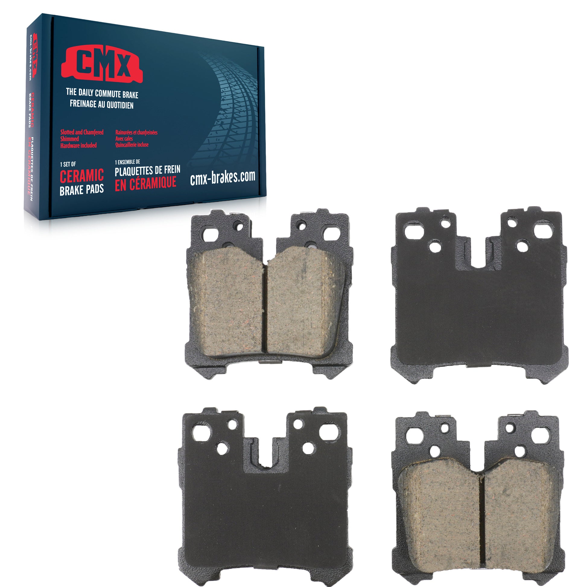 CMX CMX-D1283 Disc Brake Pad for 2007-2025 Lexus LS500, Toyota Mirai, Lexus LS500h - Rear