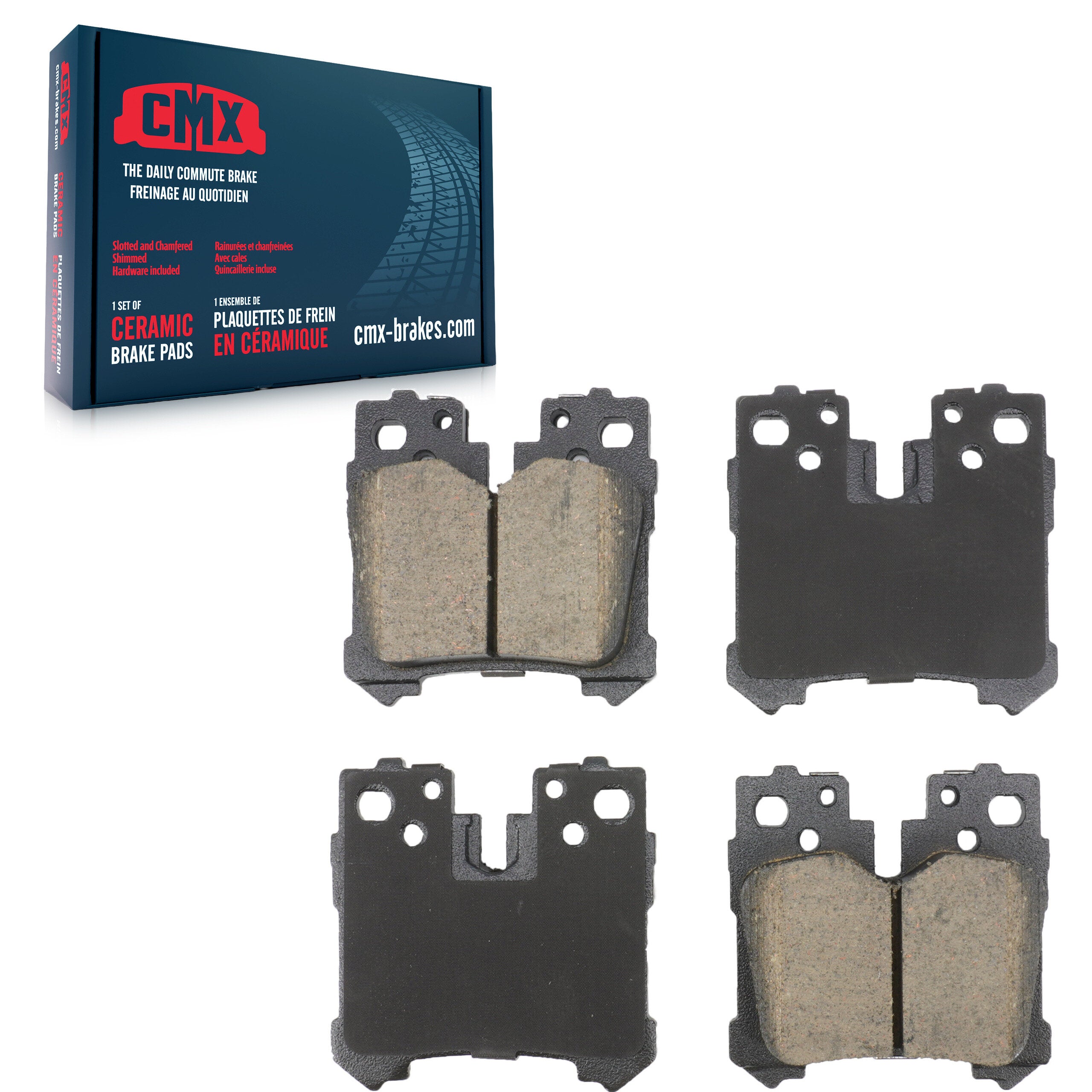 CMX CMX-D1283 Disc Brake Pad for 2007-2025 Lexus LS500, Toyota Mirai, Lexus LS500h - Rear