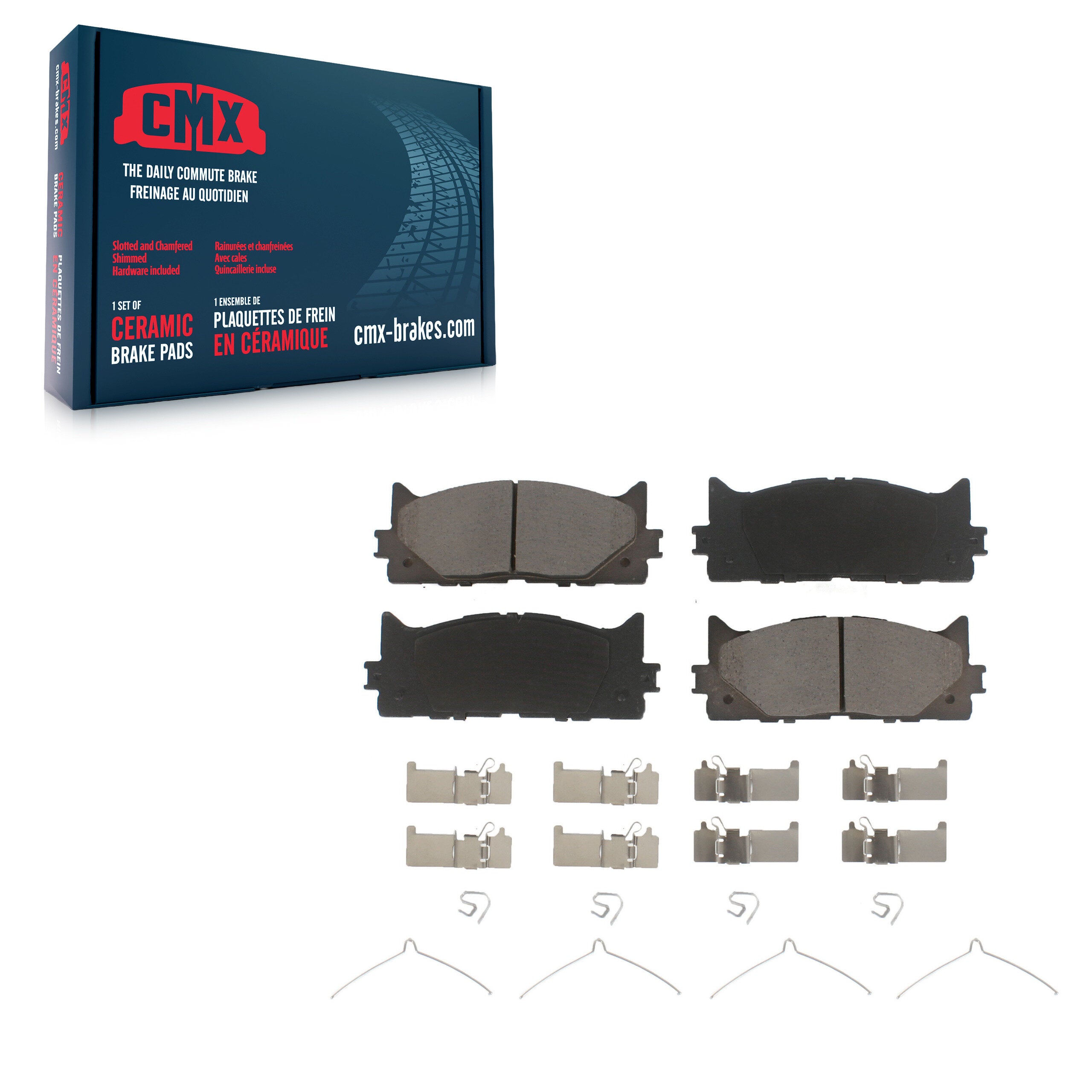 CMX CMX-D1293 Disc Brake Pad for 2007-2018 Lexus ES300h, Toyota Avalon, Lexus ES350 - Front