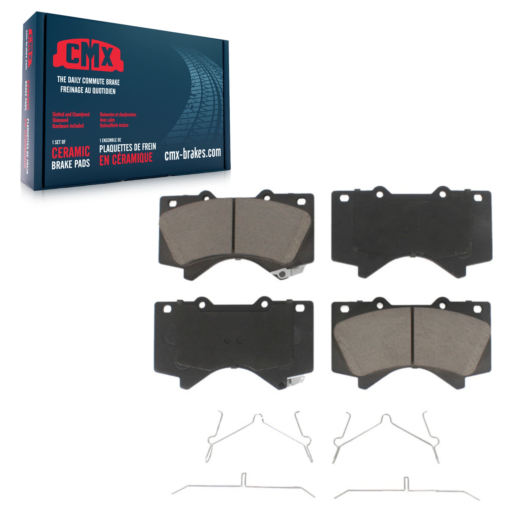 CMX CMX-D1303 Disc Brake Pad for 2007-2022 Lexus LX570, Toyota Land Cruiser, Toyota Sequoia - Front