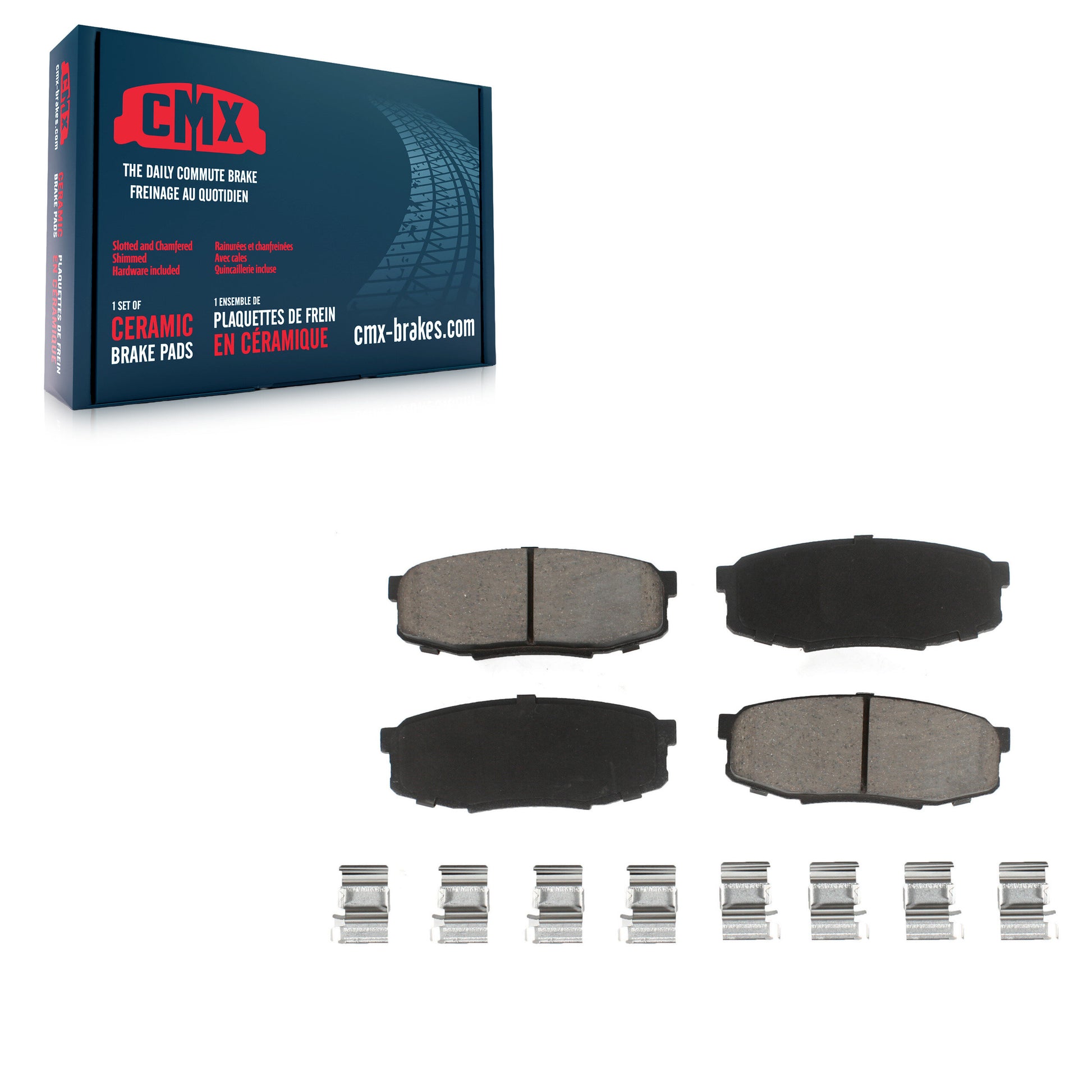 CMX CMX-D1304 Disc Brake Pad for 2007-2022 Lexus LX570, Toyota Land Cruiser, Toyota Sequoia - Rear