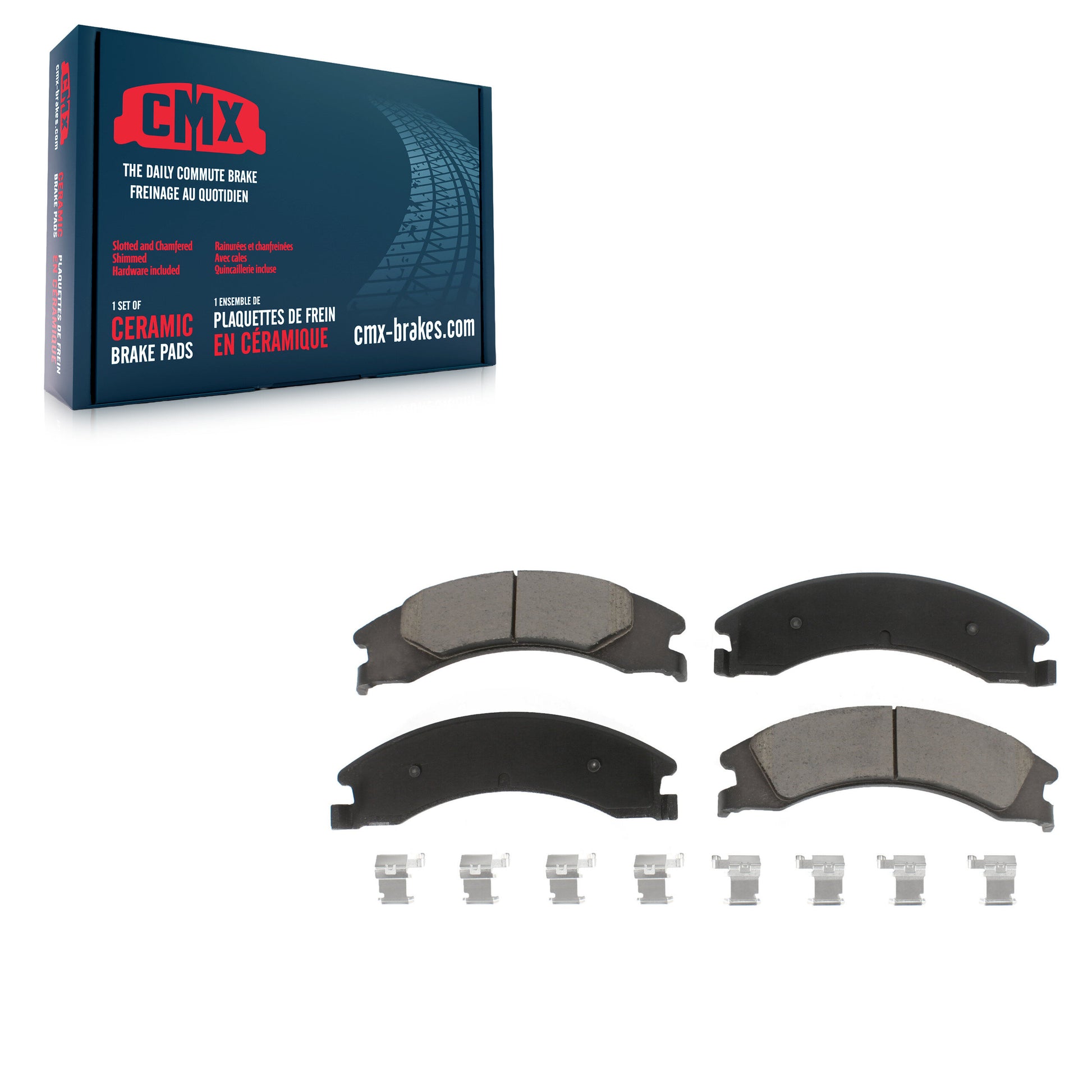 CMX CMX-D1329 Disc Brake Pad for 2008-2023 Ford E-350 Super Duty, Ford E-450 Super Duty, Ford E-150 - Rear