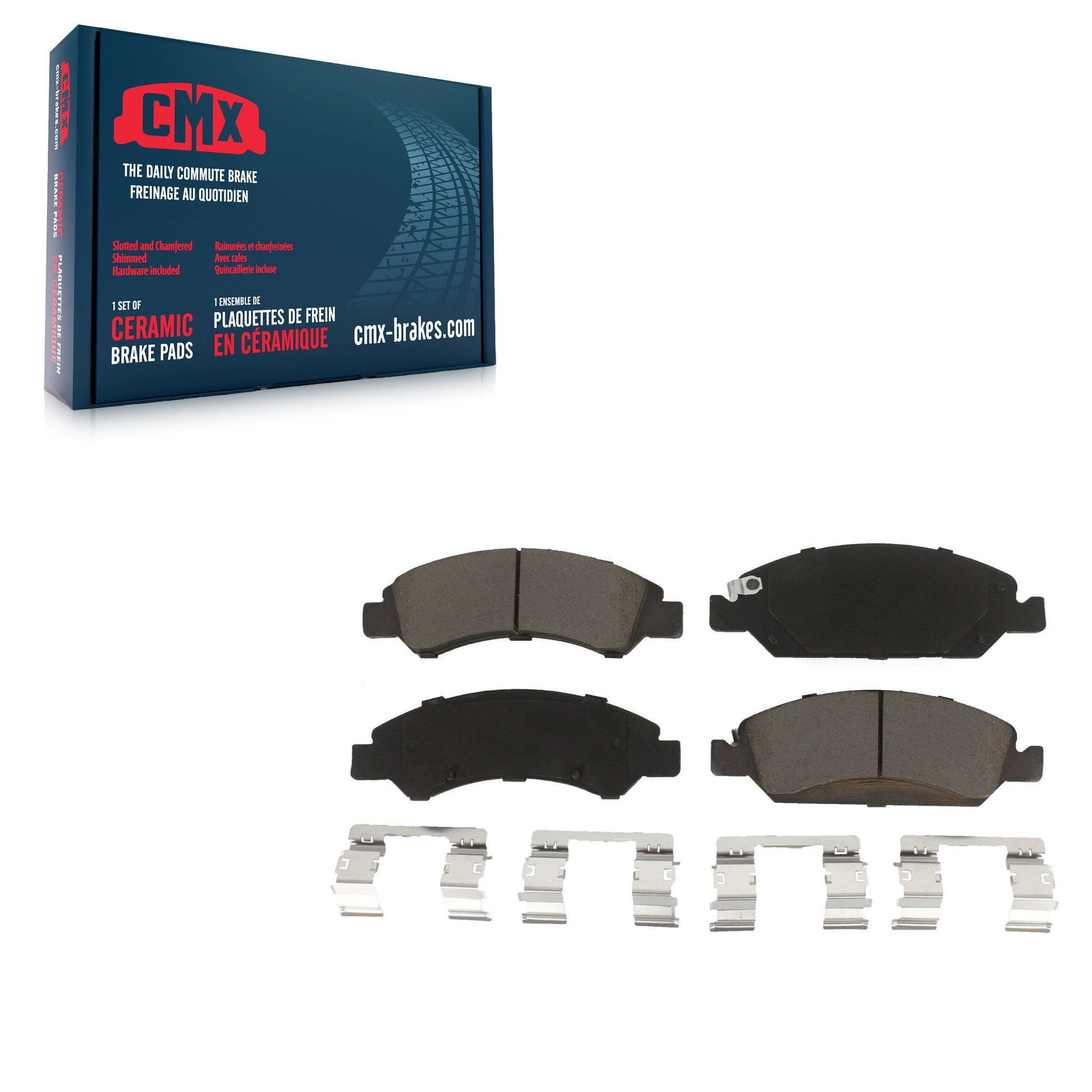 CMX CMX-D1363 Disc Brake Pad for 2005-2020 Chevrolet Silverado 1500 LD, GMC Sierra 1500 Limited, Cadillac Escalade - Front