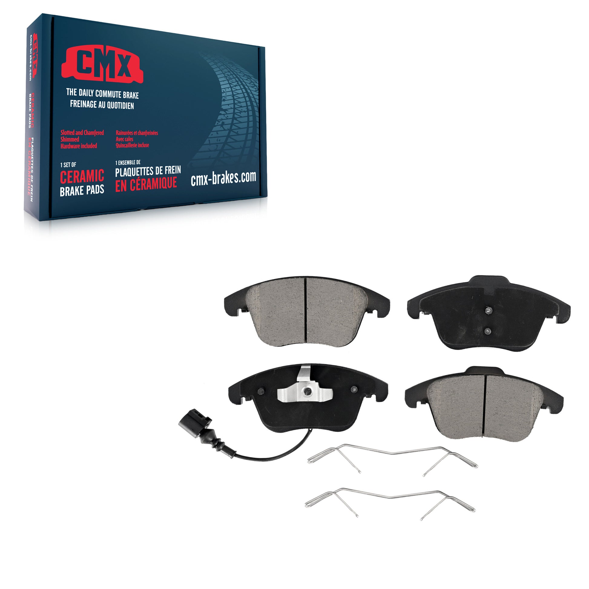 CMX CMX-D1375 Disc Brake Pad for 2009-2020 Volkswagen Tiguan Limited, Audi Q3, Audi Q3 Quattro - Front