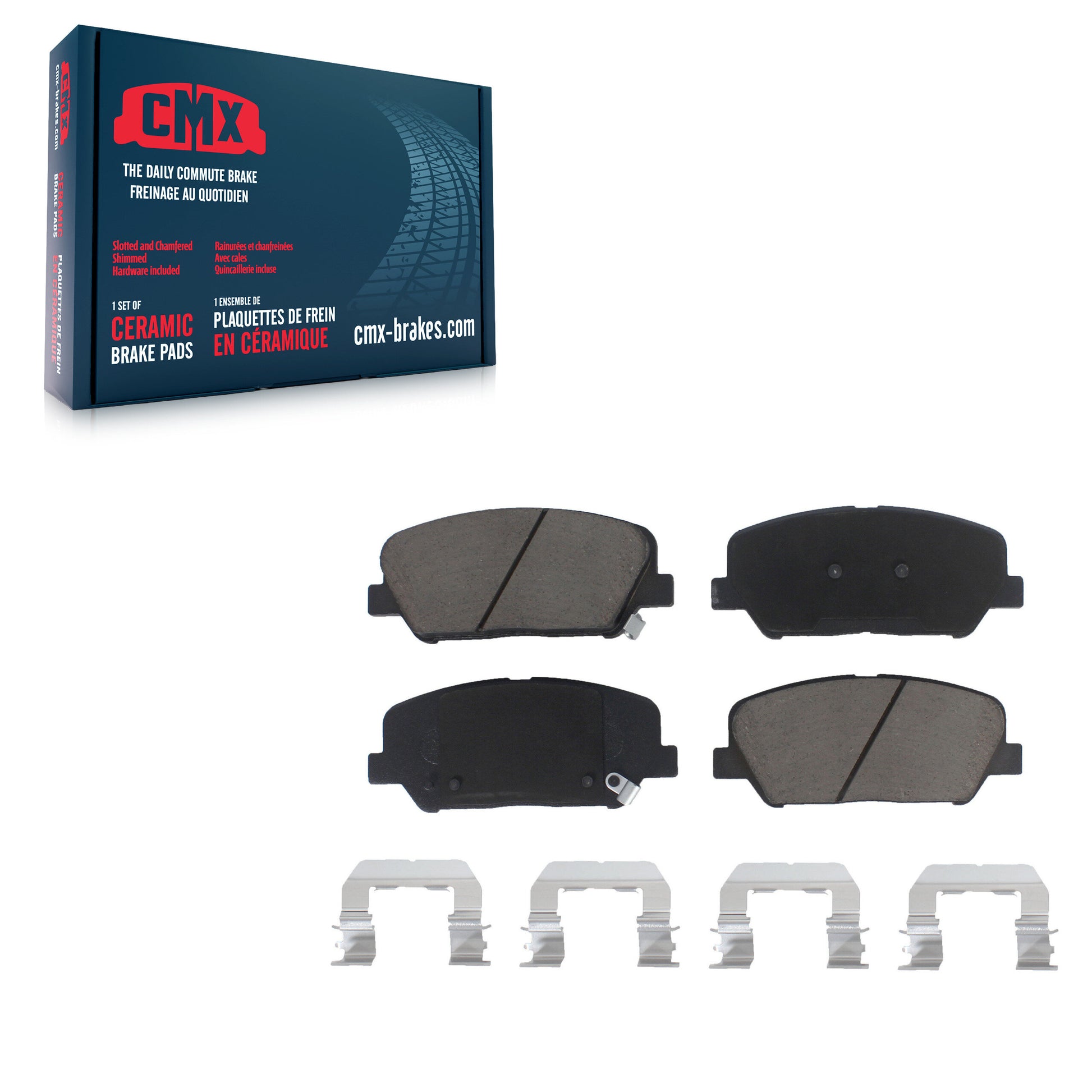 CMX CMX-D1413 Disc Brake Pad for 2010-2016 Hyundai Genesis Coupe, Hyundai Veloster, Kia Optima - Front