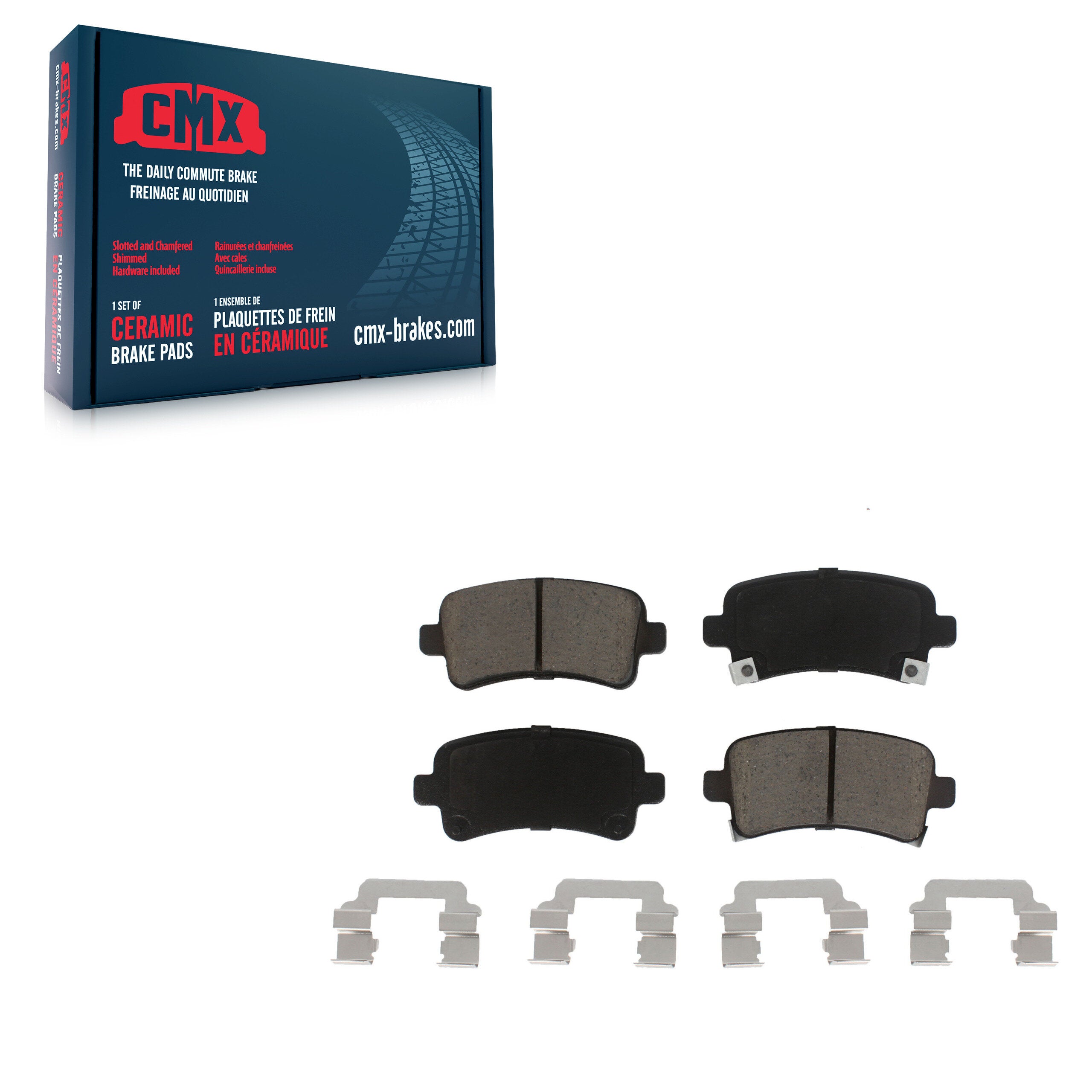 CMX CMX-D1430 Disc Brake Pad for 2010-2020 Chevrolet Malibu Limited, Chevrolet Impala, Cadillac XTS - Rear