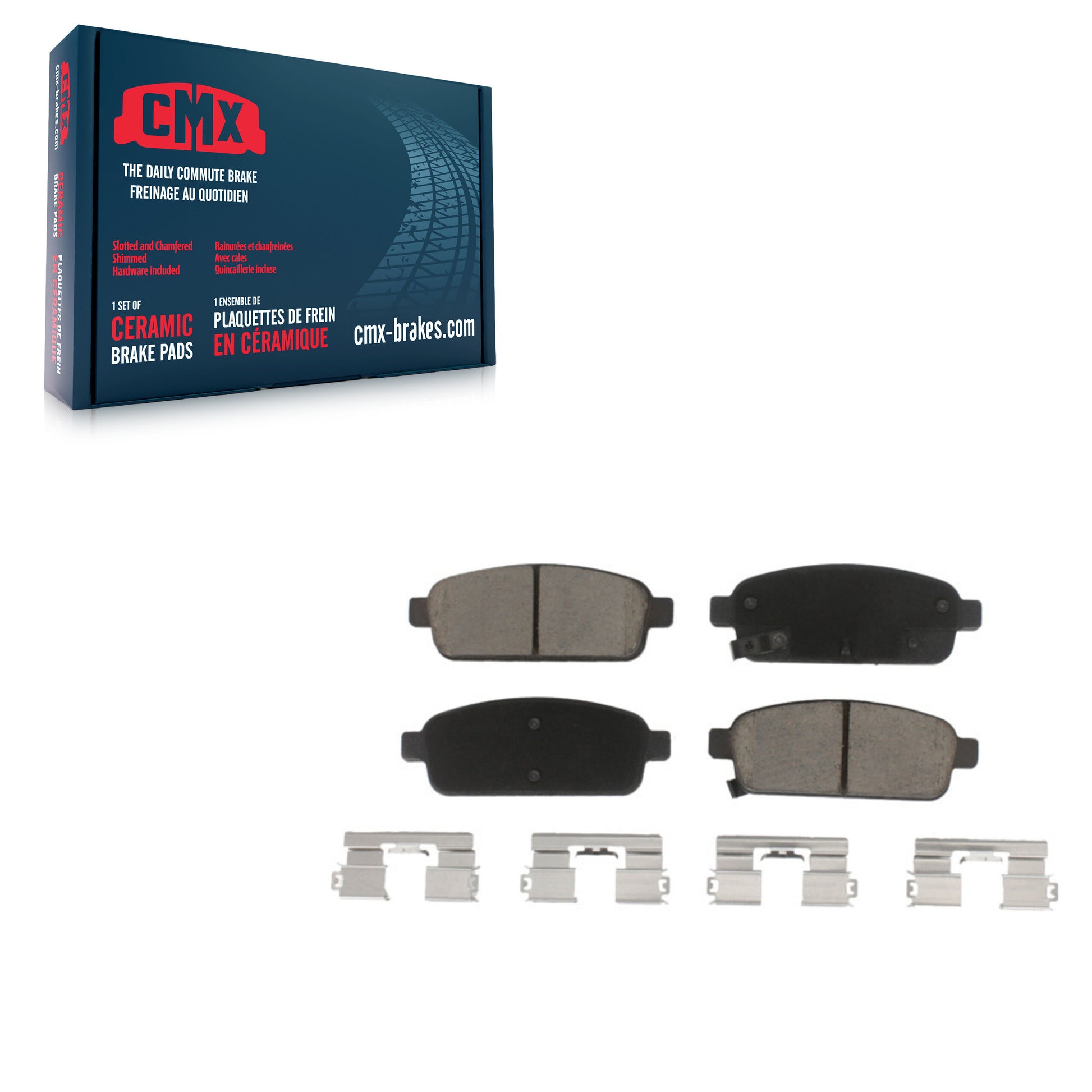 CMX CMX-D1468 Disc Brake Pad for 2011-2019 Buick Cascada, Chevrolet Cruze Limited, Cadillac ELR - Rear