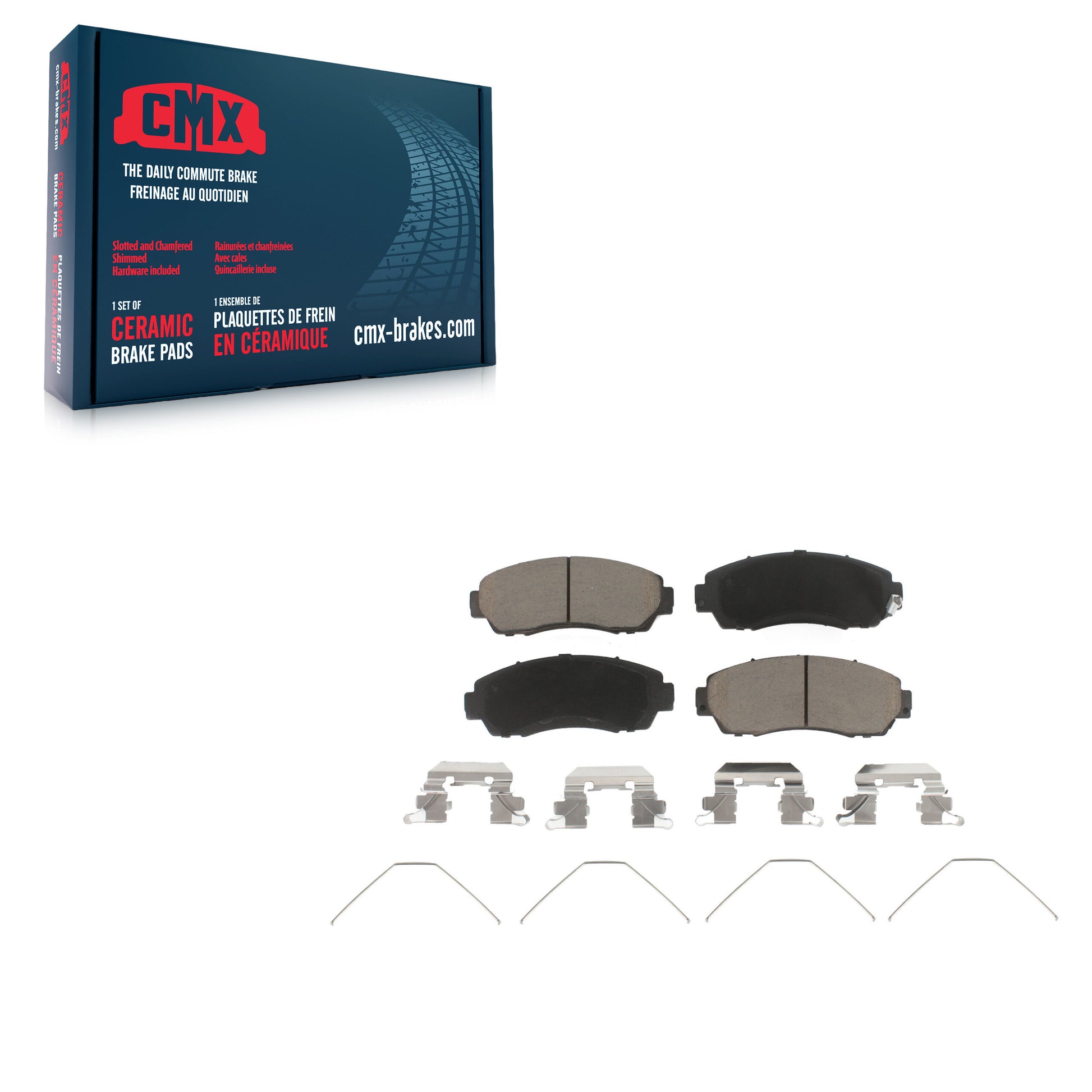 CMX CMX-D1521 Disc Brake Pad for 2011-2025 Acura TLX, Honda CR-V, Acura RDX - Front