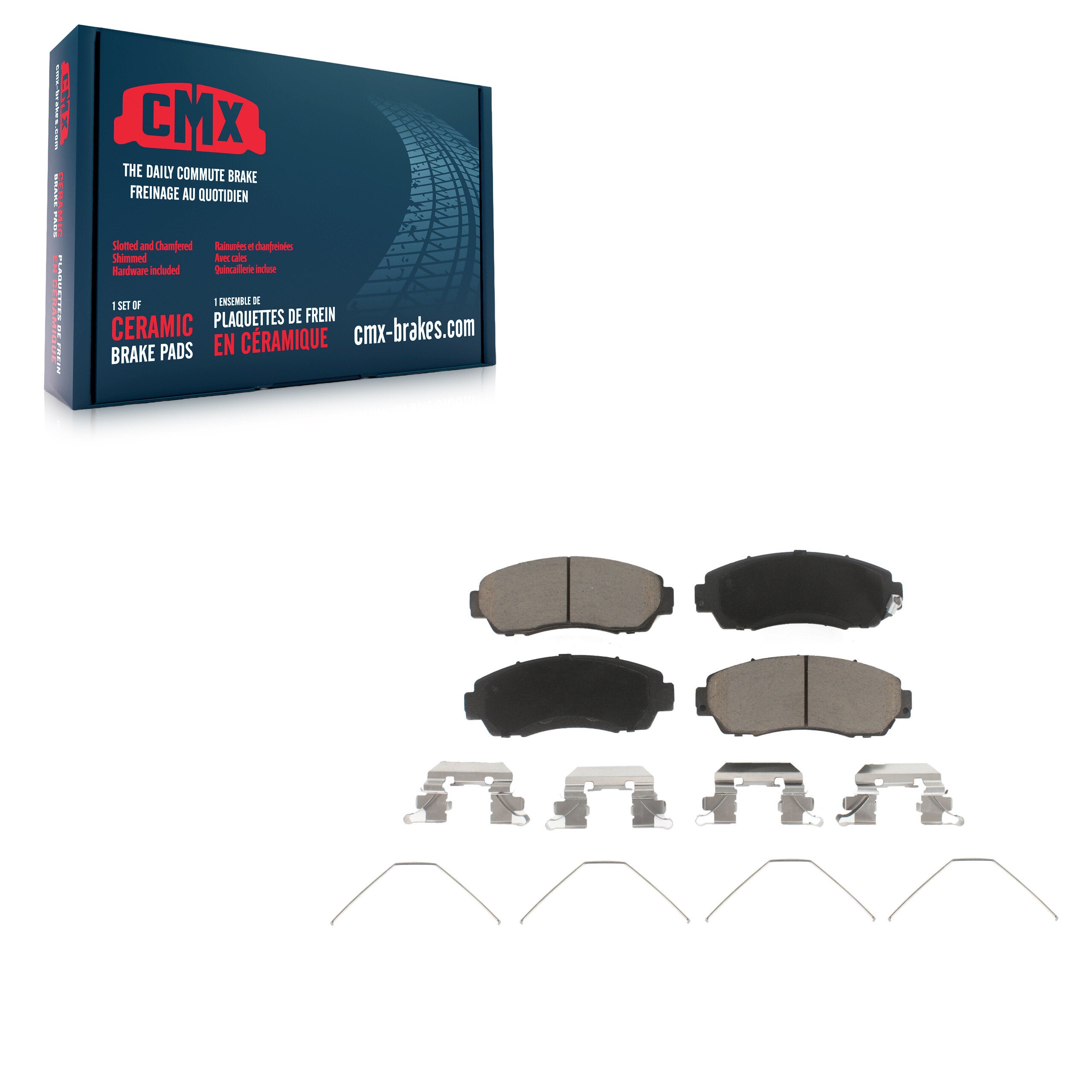 CMX CMX-D1521 Disc Brake Pad for 2011-2025 Acura TLX, Honda CR-V, Acura RDX - Front
