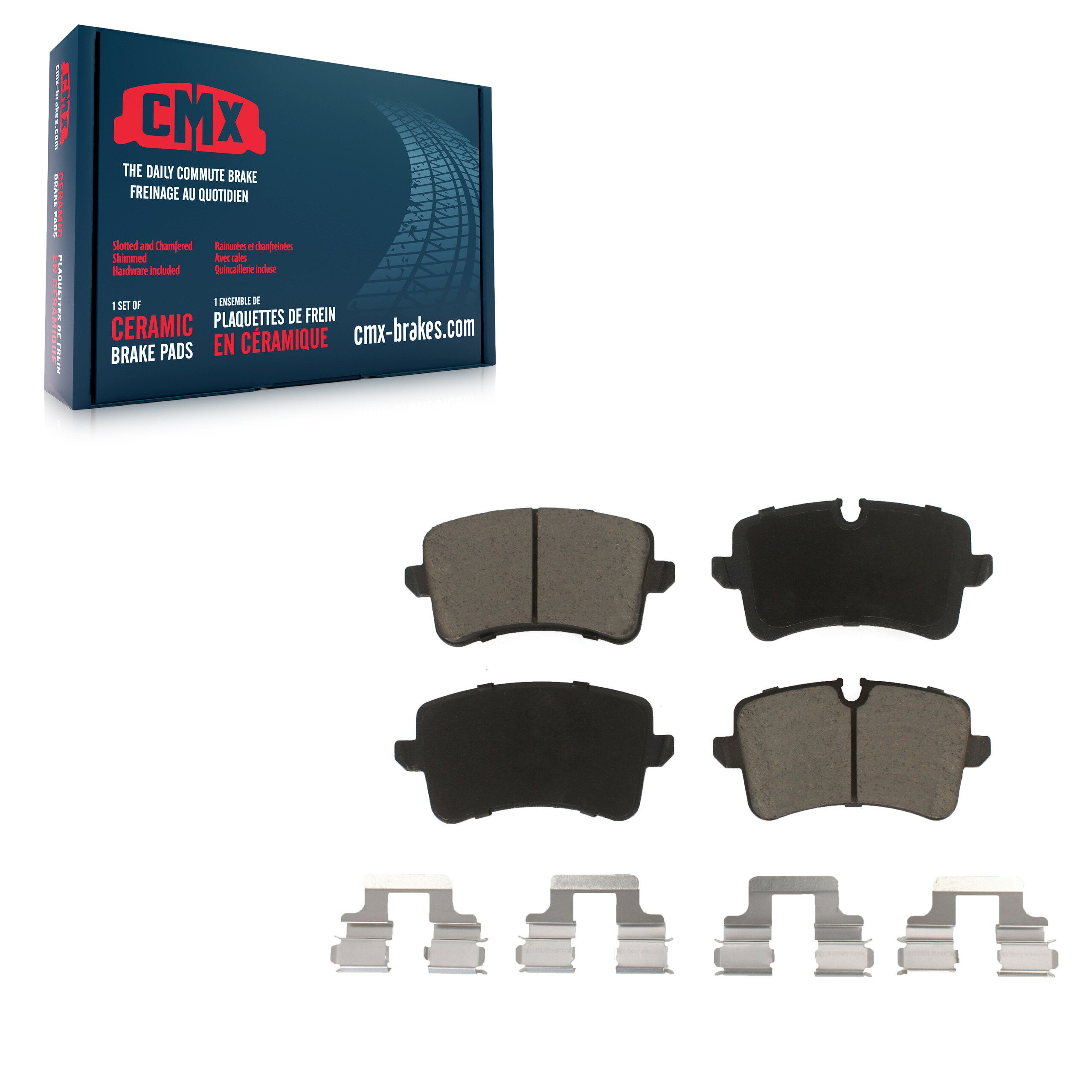 CMX CMX-D1547 Disc Brake Pad for 2011-2018 Audi A8 Quattro, Audi RS7, Audi A7 Quattro - Rear