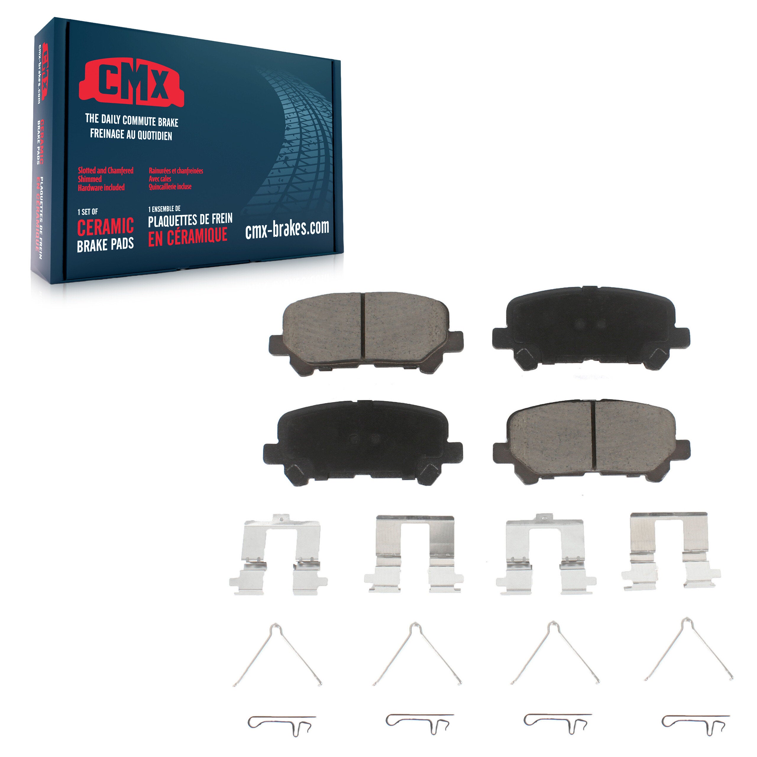 CMX CMX-D1585 Disc Brake Pad for 2007-2017 Honda Odyssey, Acura ZDX, Honda Pilot - Rear