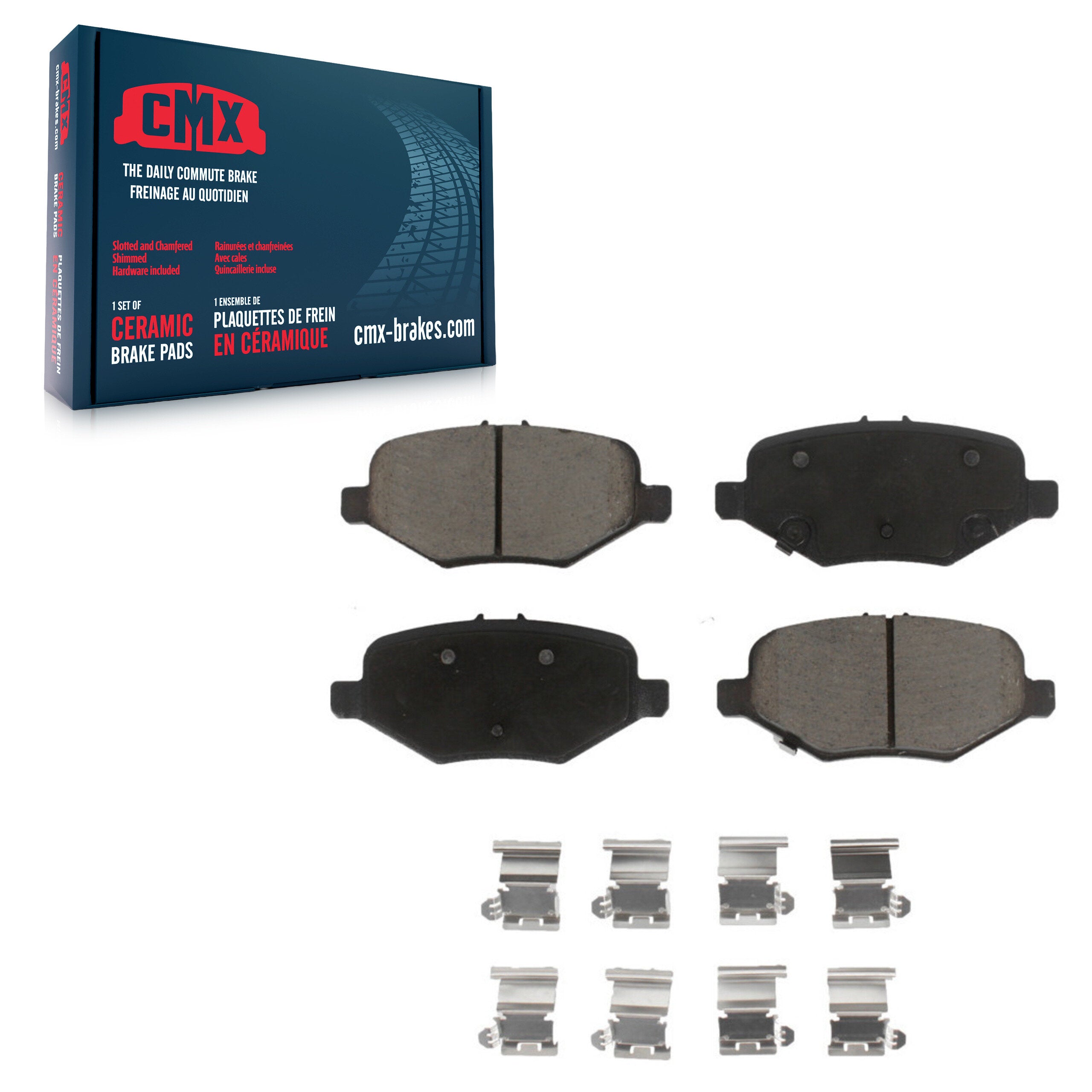 CMX CMX-D1612 Disc Brake Pad for 2012-2019 Ford Taurus, Ford Explorer, Ford Special Service Police Sedan - Rear