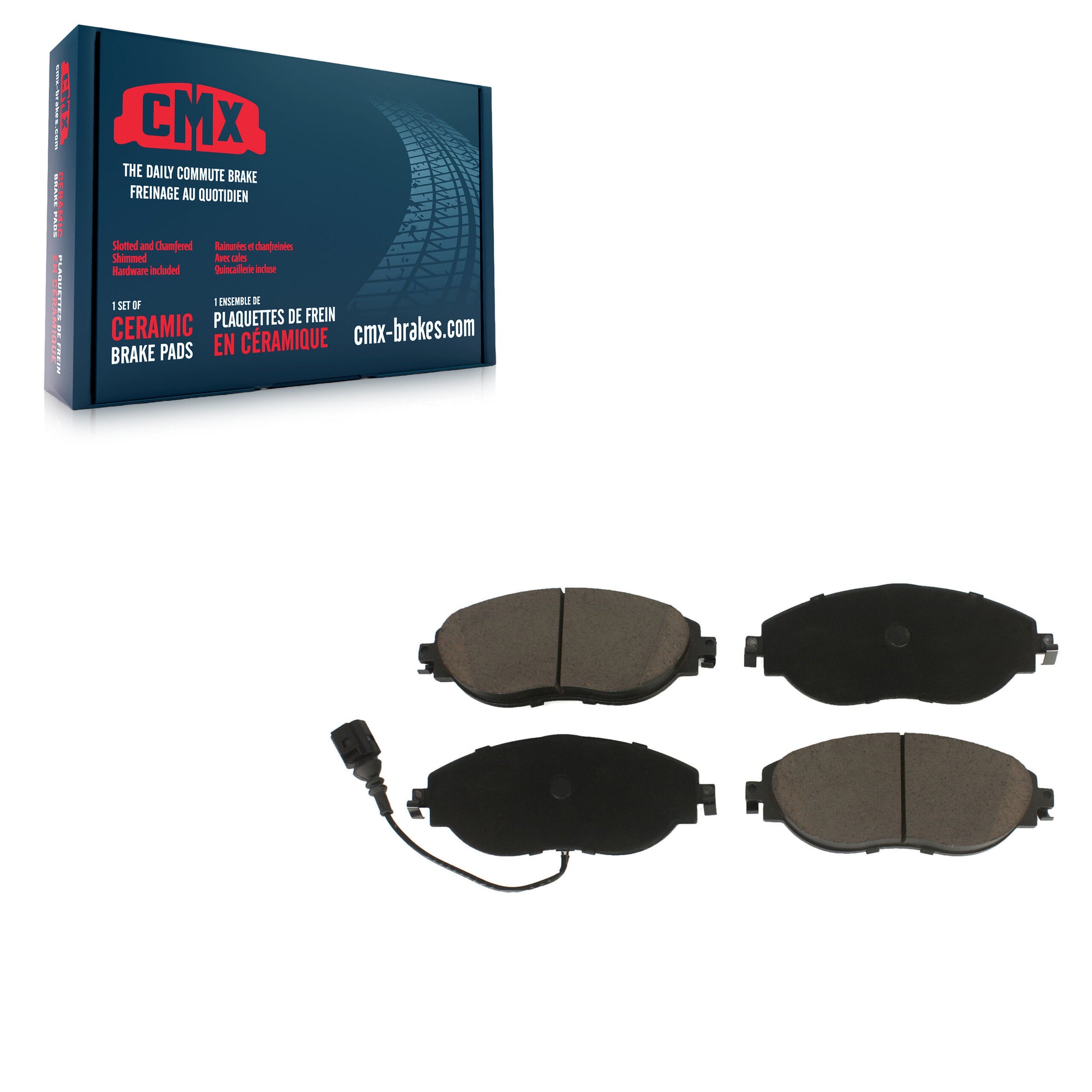 CMX CMX-D1633A Disc Brake Pad for 2013-2025 Volkswagen GTI, Audi A3 Quattro, Audi Q3 - Front
