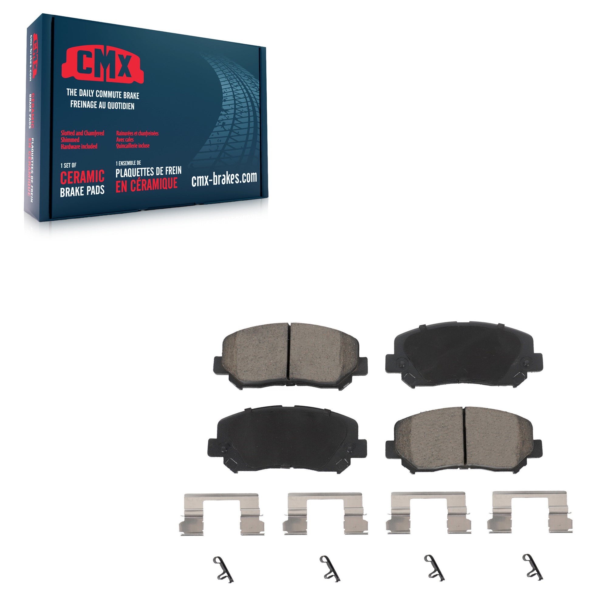 CMX CMX-D1640A Disc Brake Pad for 2015-2023 Jeep Cherokee, Chrysler 200 - Front