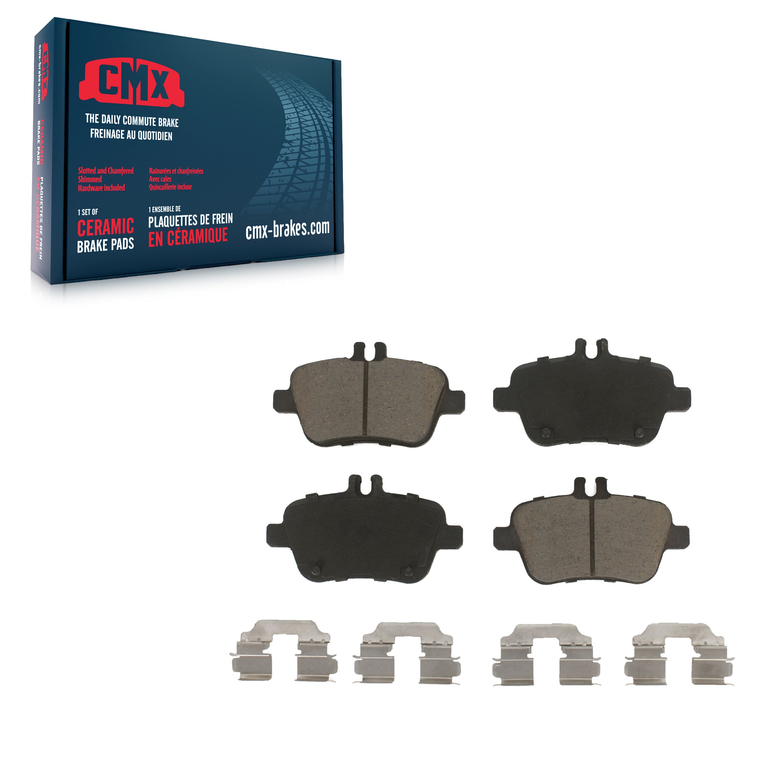CMX CMX-D1646 Disc Brake Pad for 2012-2020 INFINITI QX30, Mercedes-Benz CLA250, Mercedes-Benz SLC300 - Rear