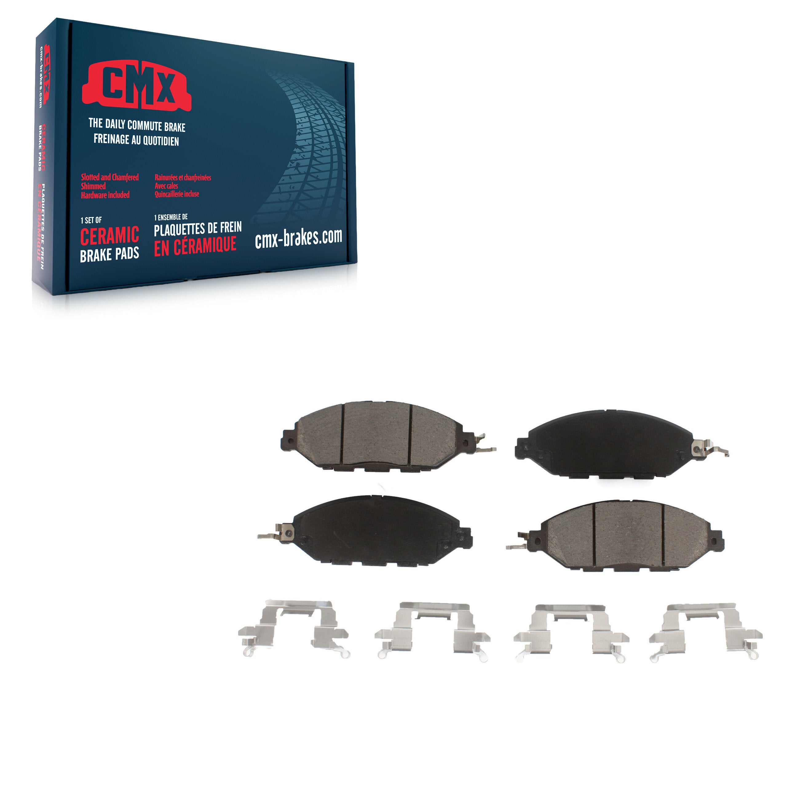 CMX CMX-D1649 Disc Brake Pad for 2013-2024 Nissan Murano, INFINITI QX60, INFINITI JX35 - Front