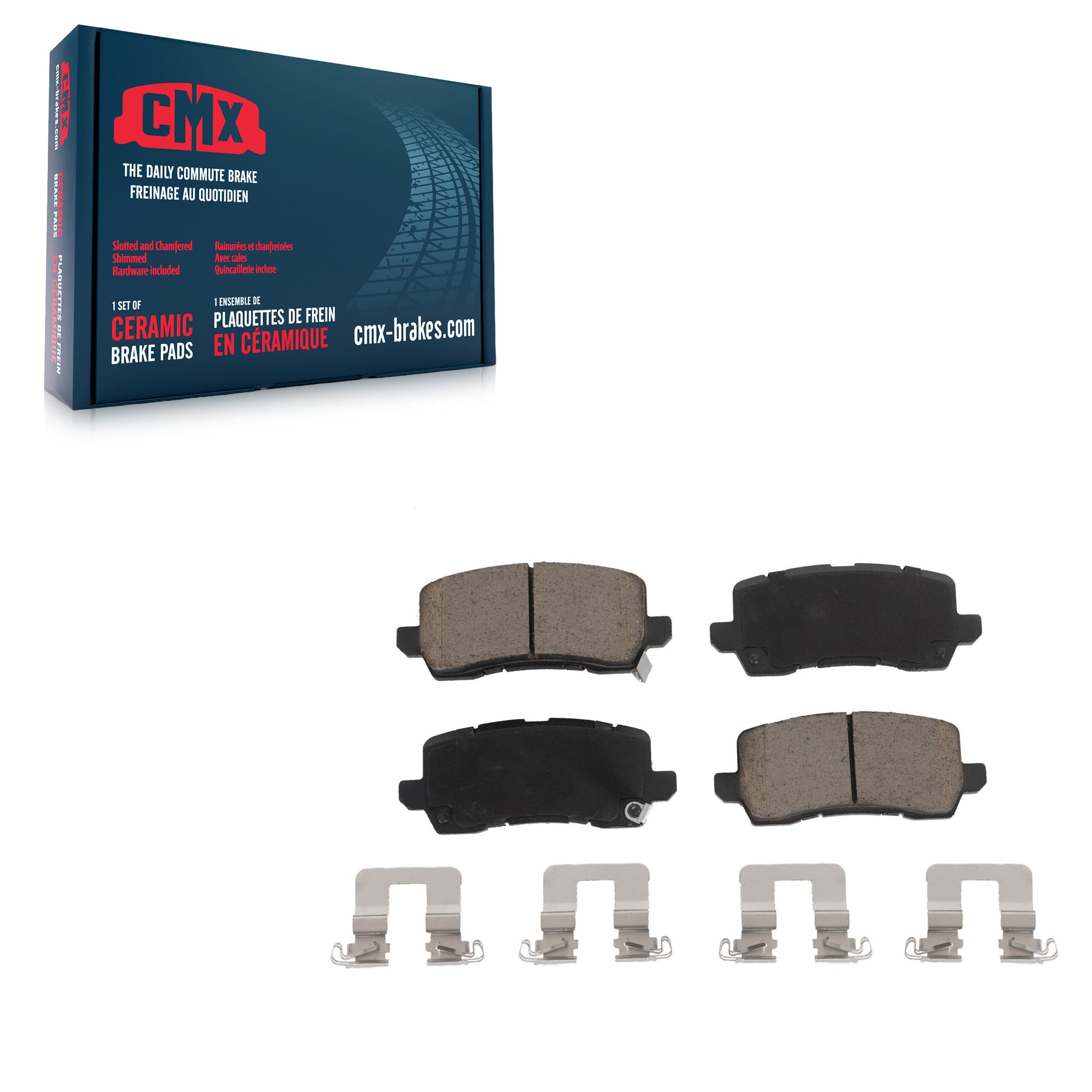 CMX CMX-D1698 Disc Brake Pad for 2014-2023 Honda Odyssey, Acura MDX, Acura TLX - Rear