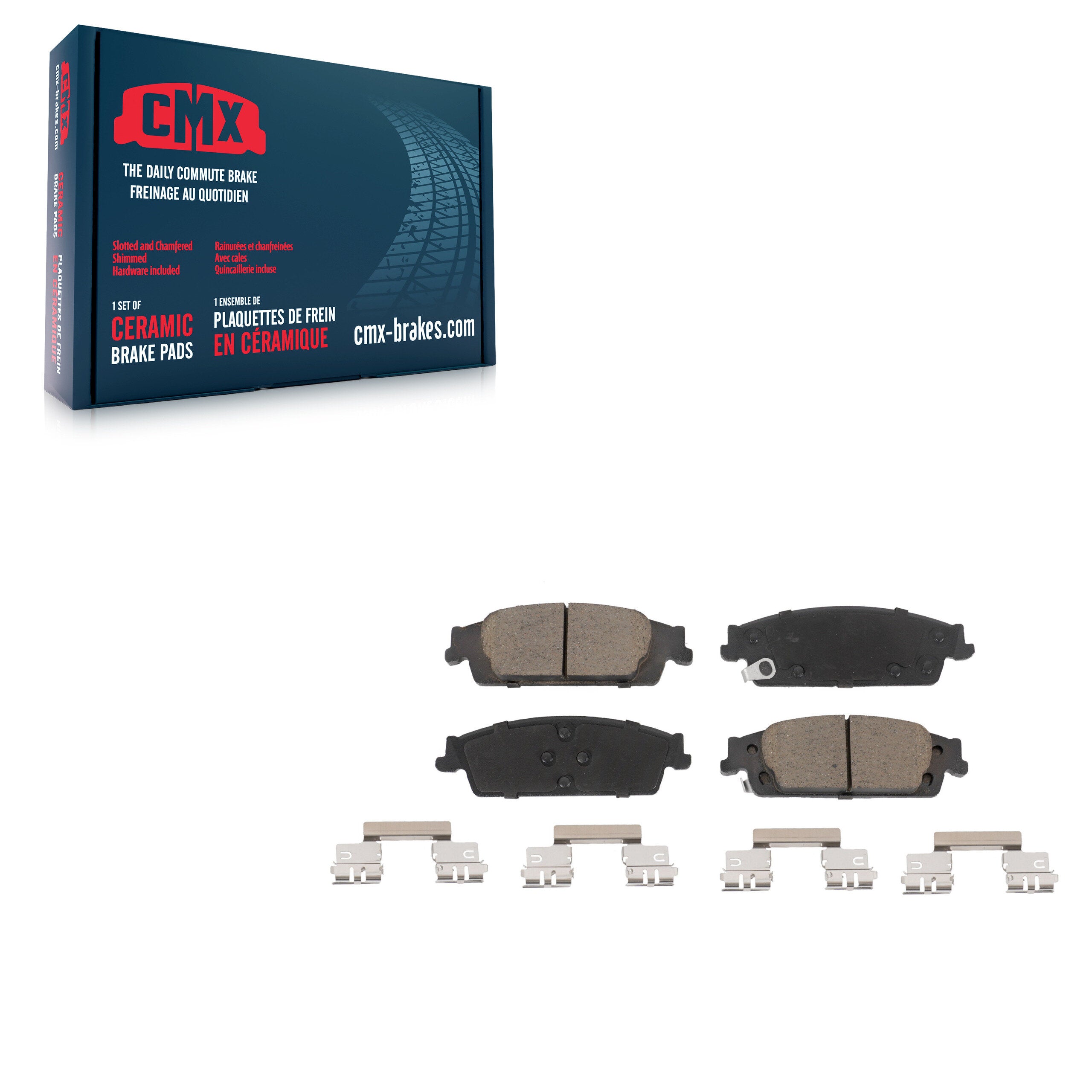 CMX CMX-D1707 Disc Brake Pad for 2014-2020 Chevrolet Silverado 1500, Chevrolet Silverado 1500 LD, GMC Sierra 1500 Limited - Rear