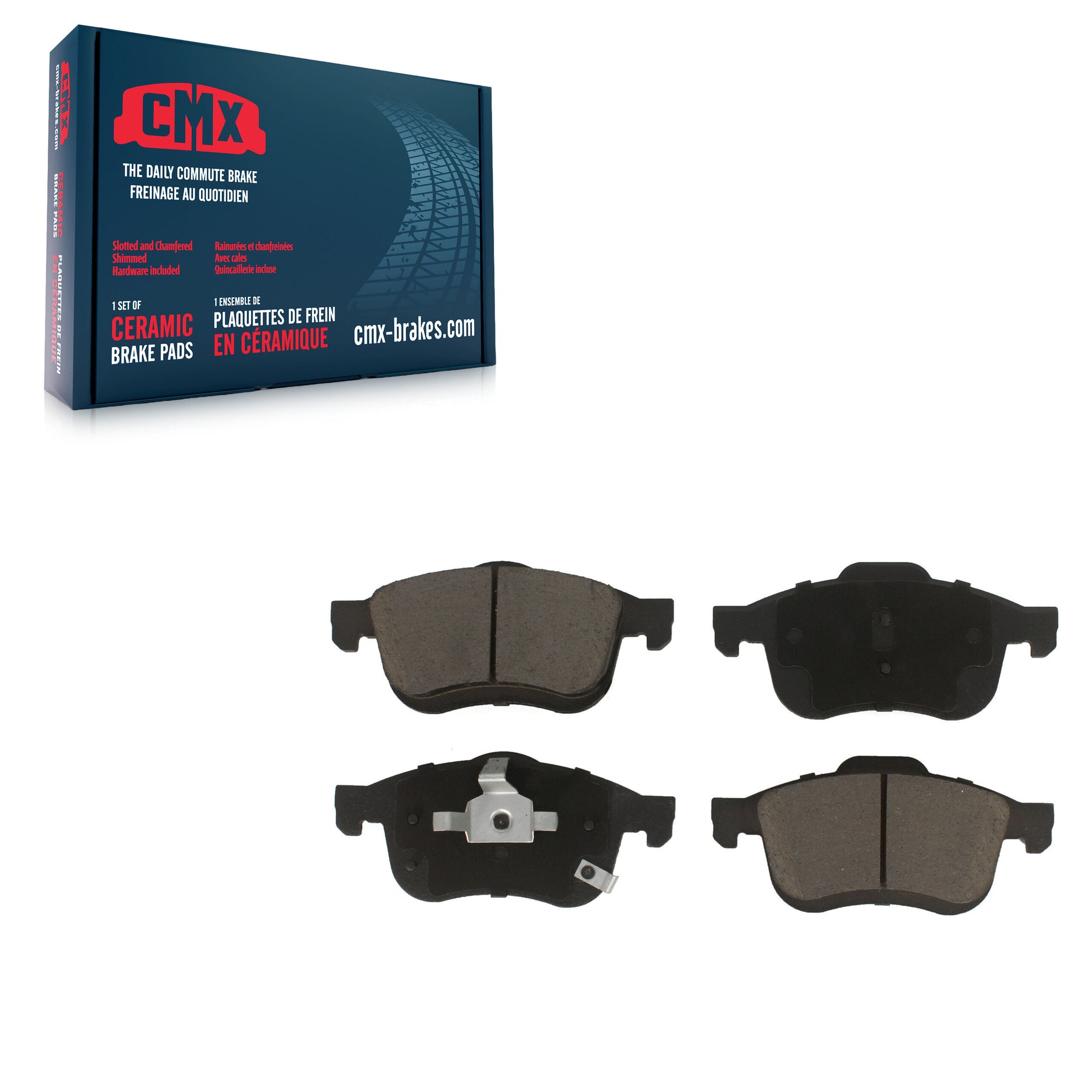 CMX CMX-D1721 Disc Brake Pad for 2014-2021 Ram ProMaster City, Fiat 500L - Front