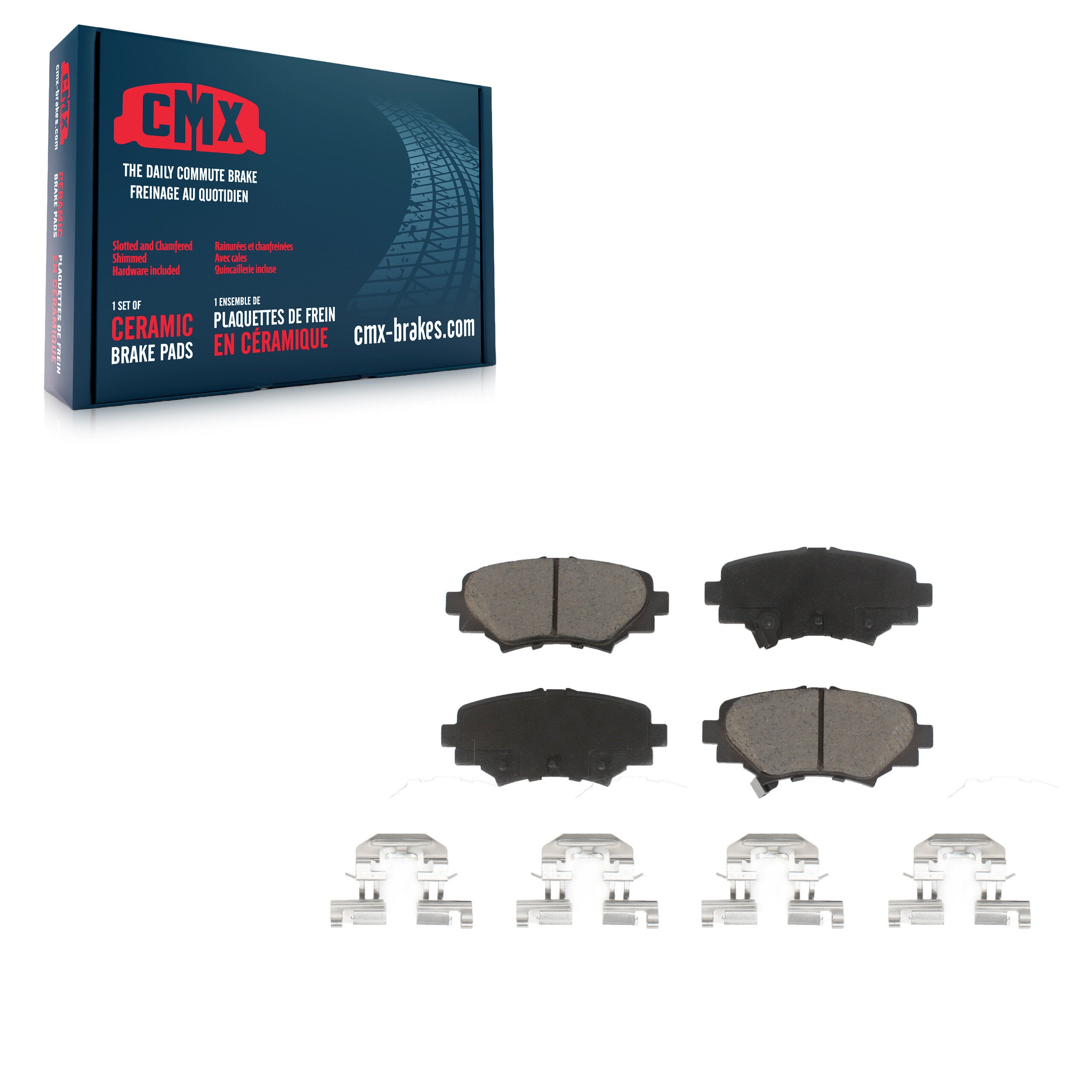 CMX CMX-D1729 Disc Brake Pad for 2014-2018 Mazda 3, Mazda 3 Sport - Rear