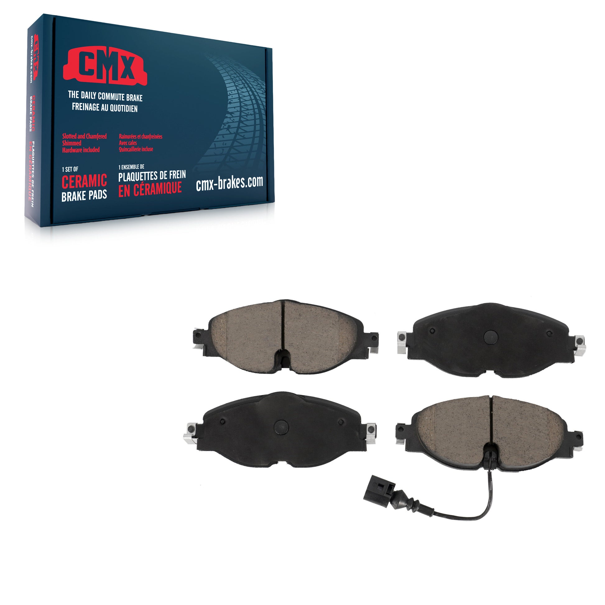 CMX CMX-D1760A Disc Brake Pad for 2015-2025 Volkswagen Jetta, Volkswagen Taos, Volkswagen Golf - Front