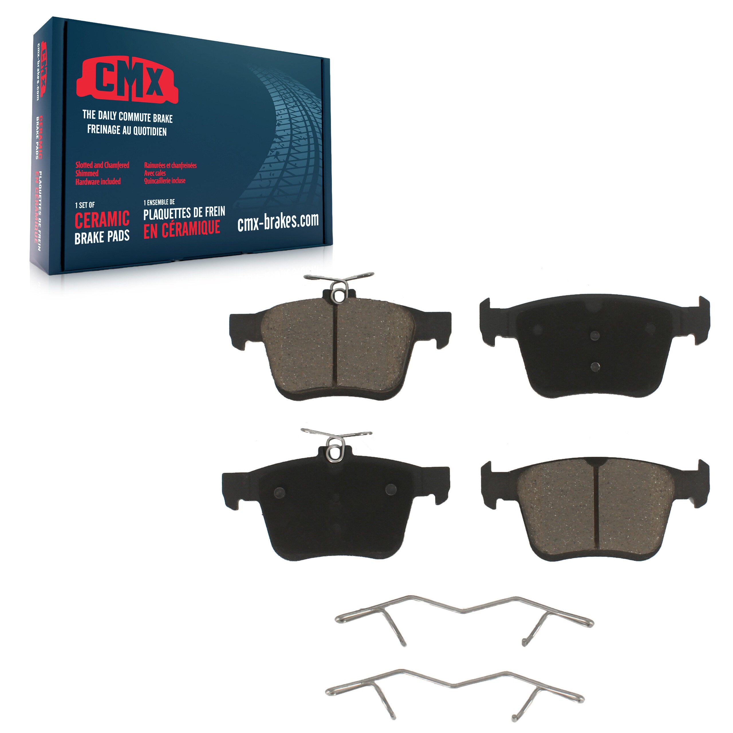 CMX CMX-D1761 Disc Brake Pad for 2015-2025 Audi Q3, Volkswagen Taos, Volkswagen Atlas Cross Sport - Rear