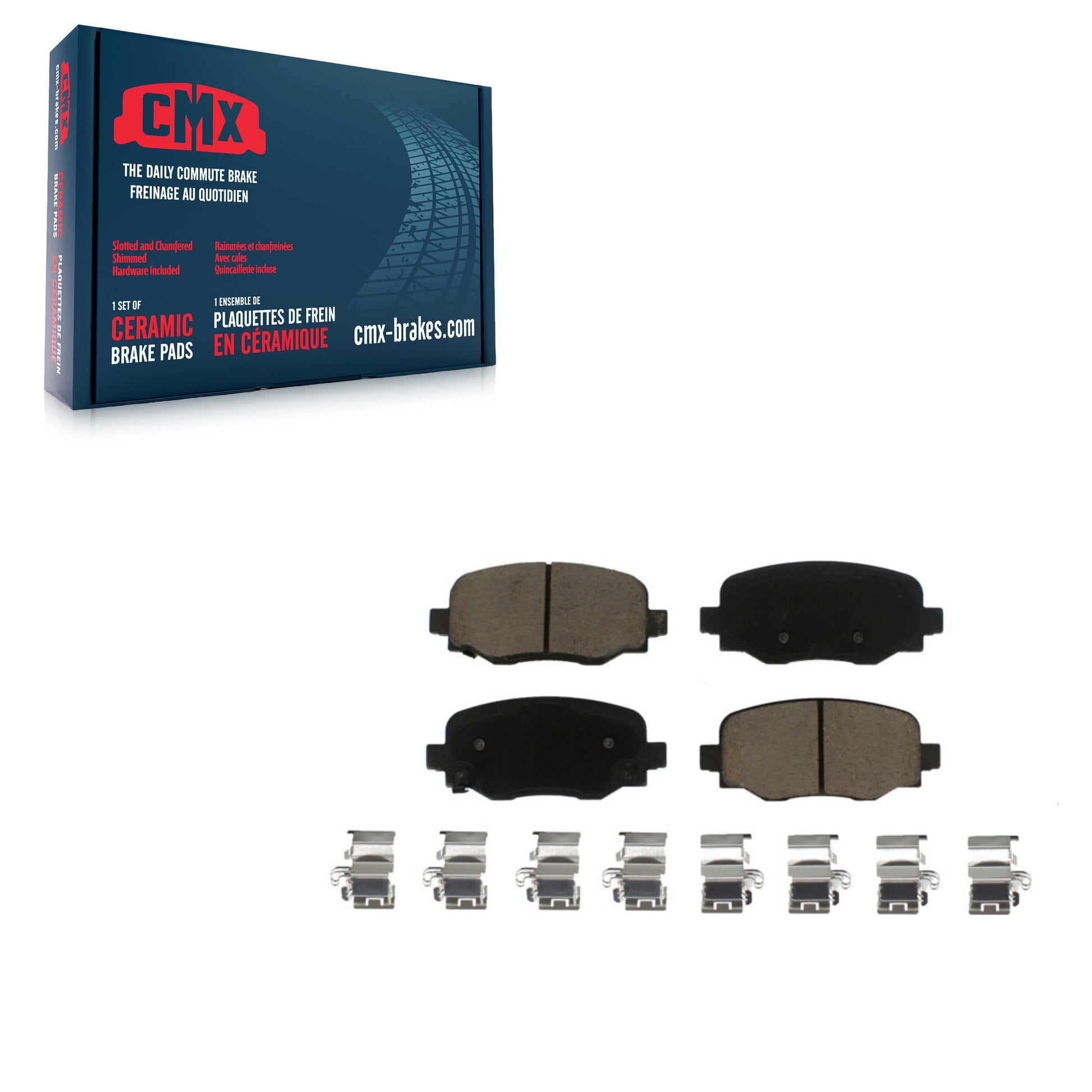 CMX CMX-D1809 Disc Brake Pad for 2015-2024 Dodge Hornet, Fiat 500X, Jeep Renegade - Rear
