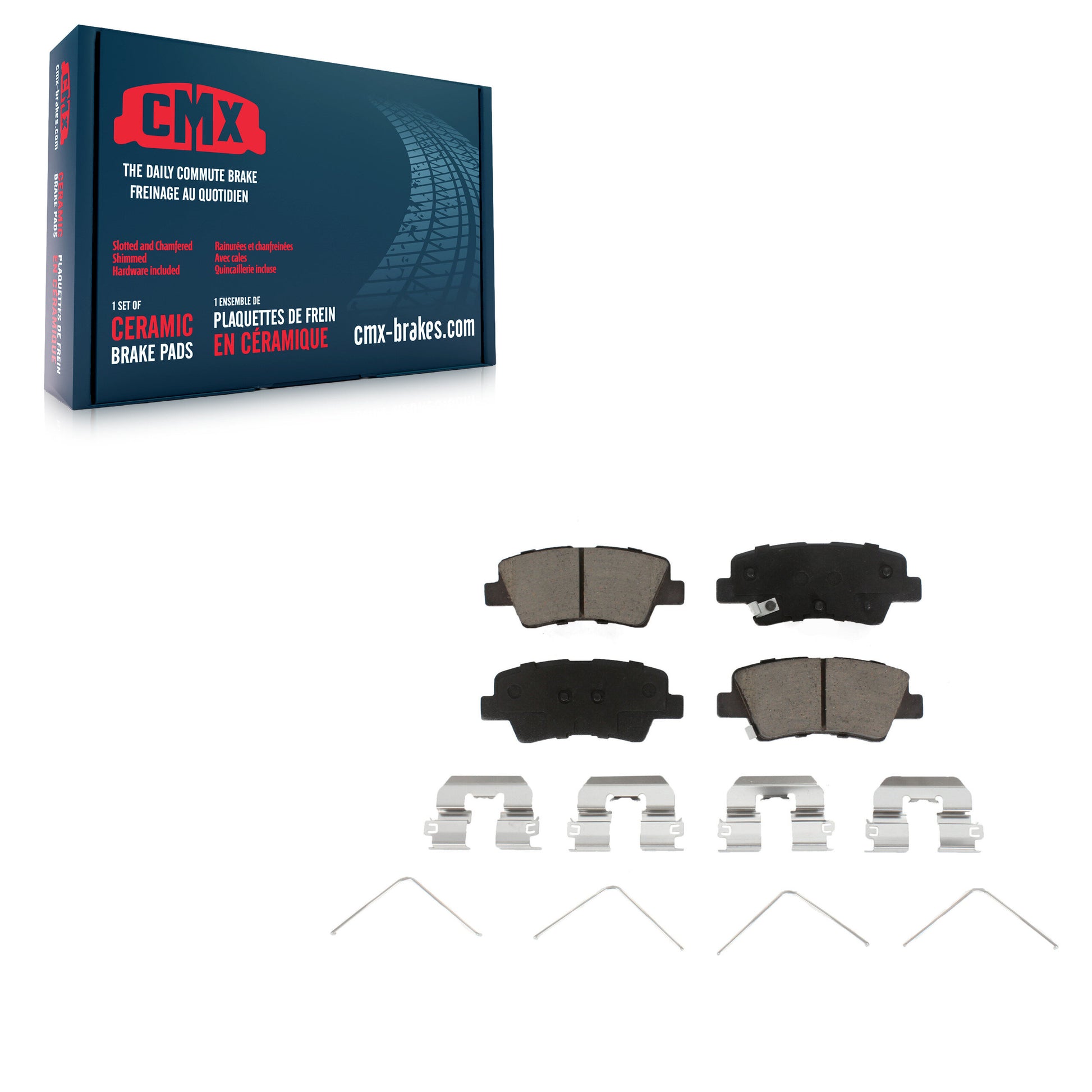 CMX CMX-D1812 Disc Brake Pad for 2014-2025 Kia Soul, Hyundai Venue, Kia Rio - Rear