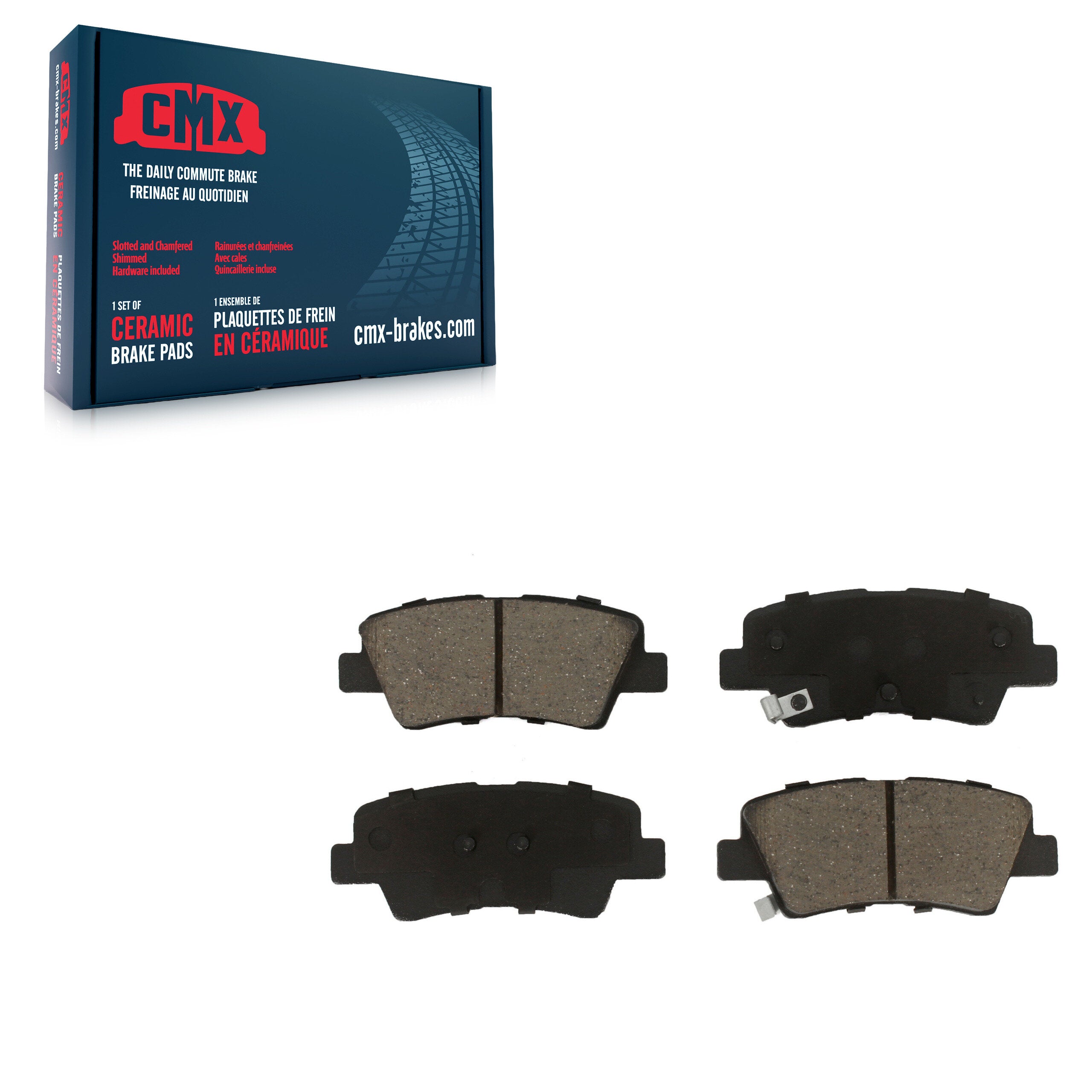 CMX CMX-D1813 Disc Brake Pad for 2014-2024 Kia Forte, Kia Forte5, Hyundai Kona - Rear