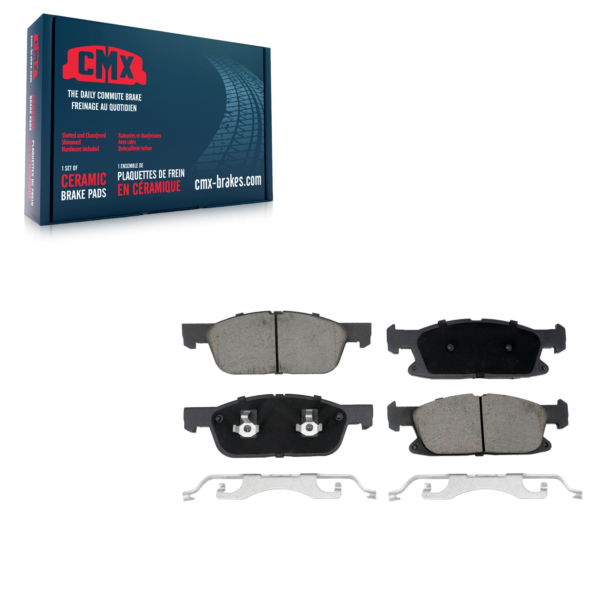 CMX CMX-D1818A Disc Brake Pad for 2017-2020 Ford Fusion, Lincoln Continental, Lincoln MKZ - Front