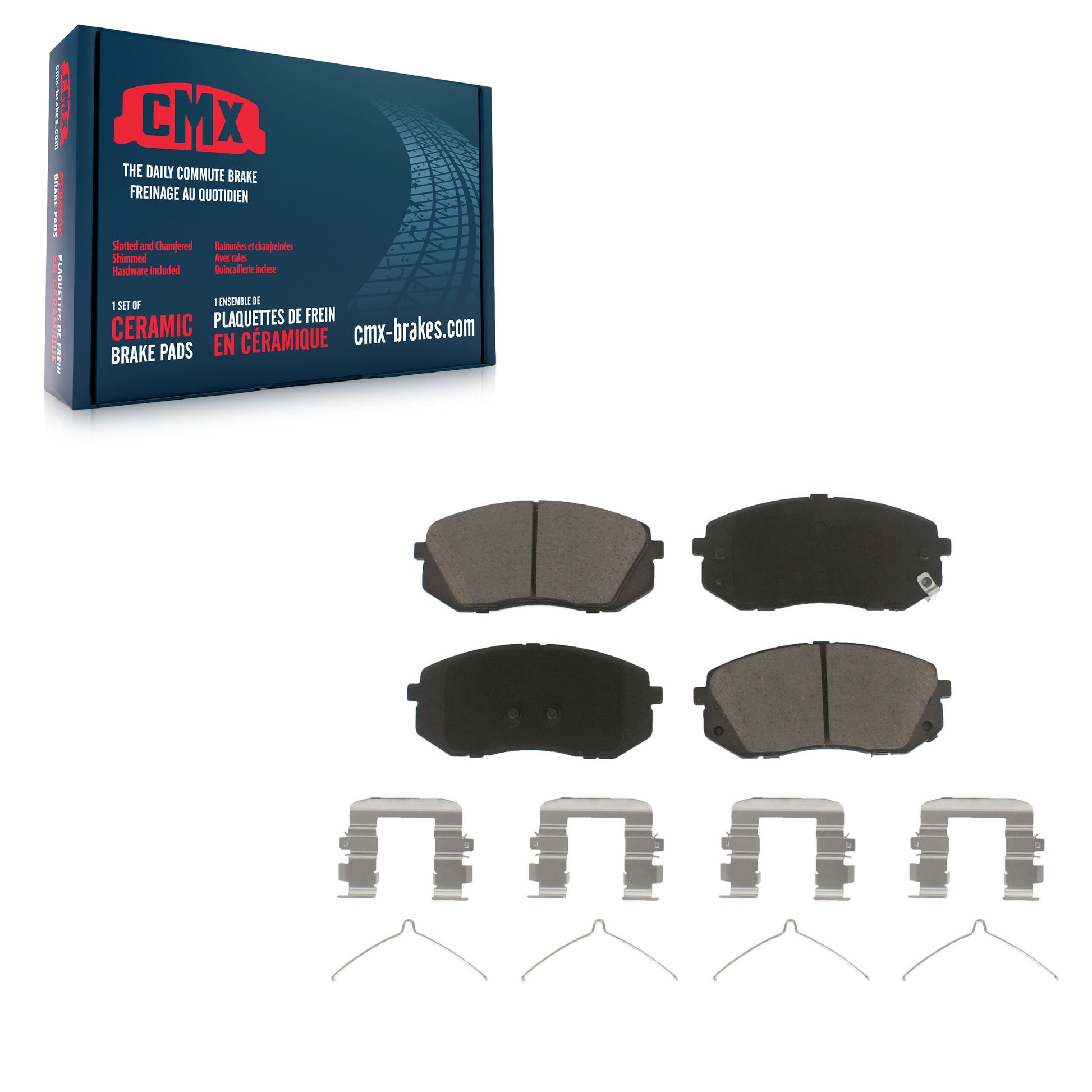 CMX CMX-D1826 Disc Brake Pad for 2016-2023 Kia Optima, Hyundai Kona Electric, Kia Niro EV - Front